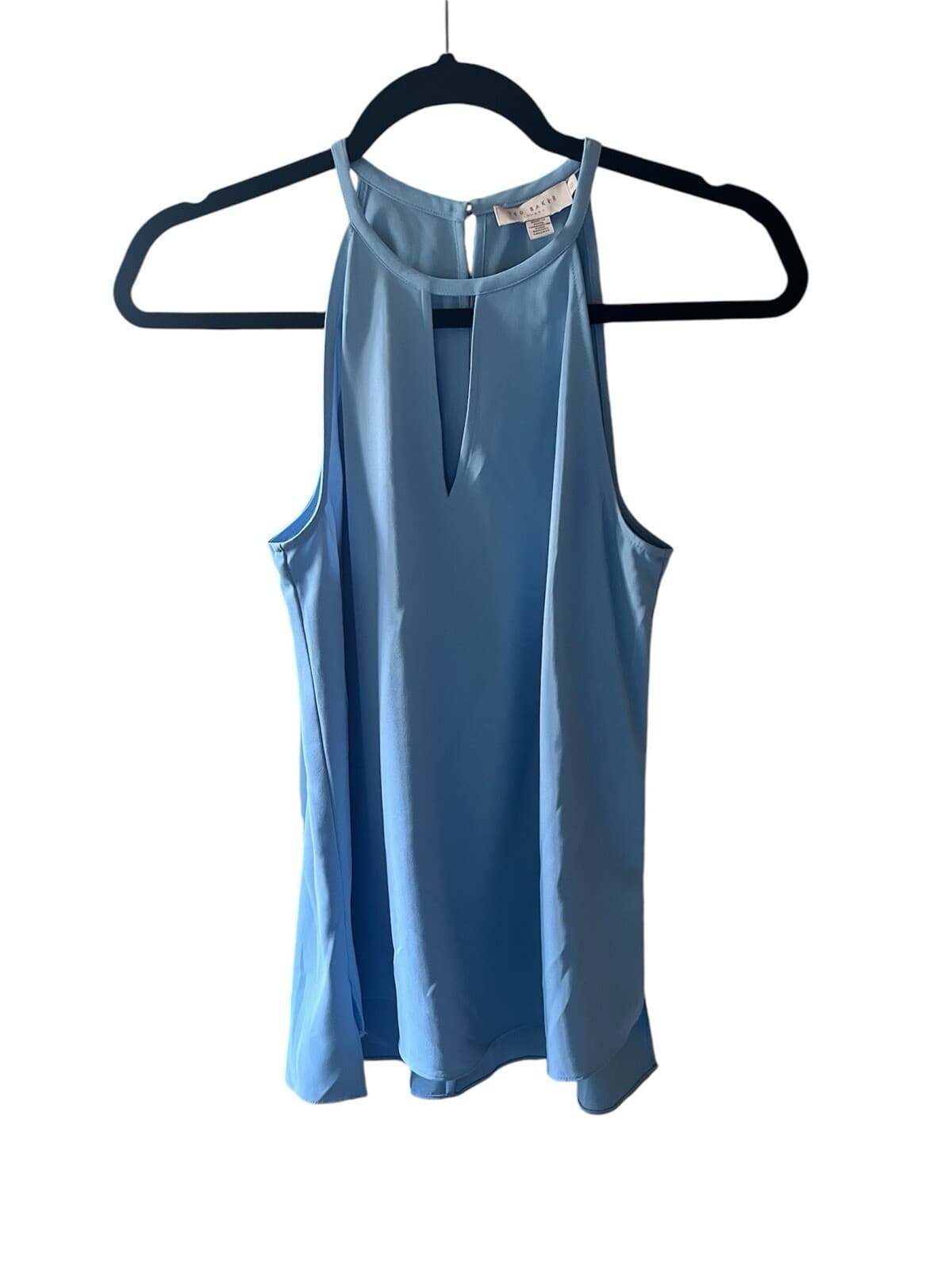 Ted Baker Dippa keyhole detail top in blue Corp Core Festival aesthetic - Thumbnail 5