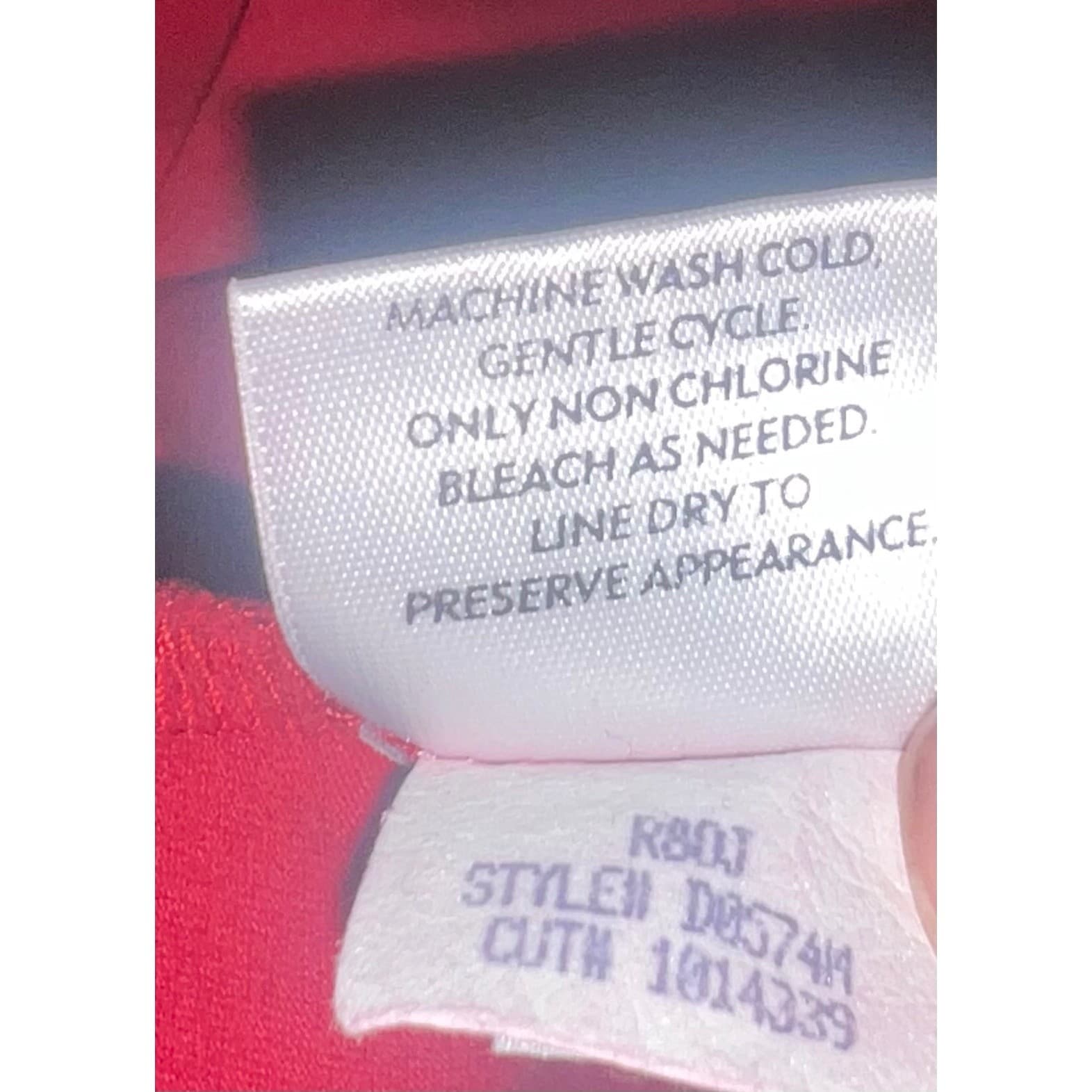 EILEEN FISHER Red Organic Cotton Crew Neck Sz M | Sustainable Minimalist Casua - Thumbnail 5
