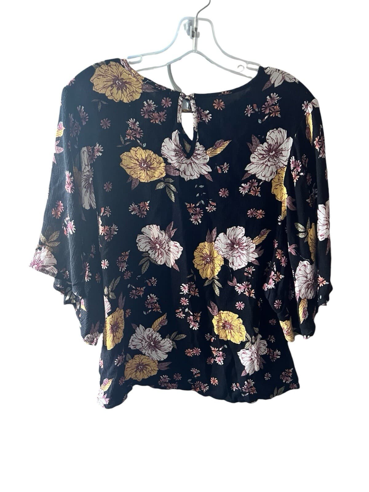 Cotton Bleu Women’s Cottagecore Boho Chic Sz S Keyhole Kimoni Sleeve - Thumbnail 2