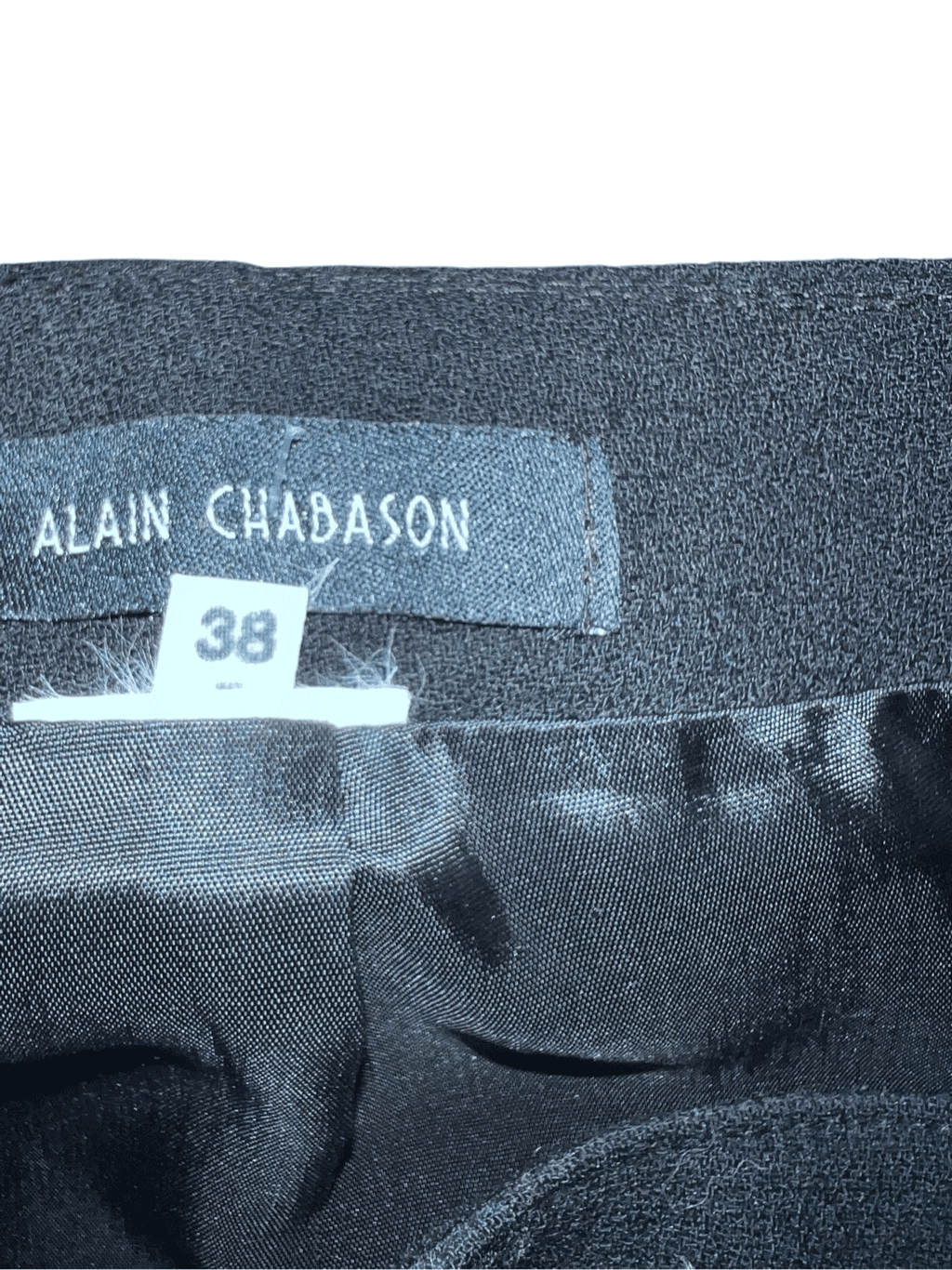 Vgt Retro ALAIN CHABASON 1970'S/80'S SKIRT black size 38 Minimalist - Thumbnail 5