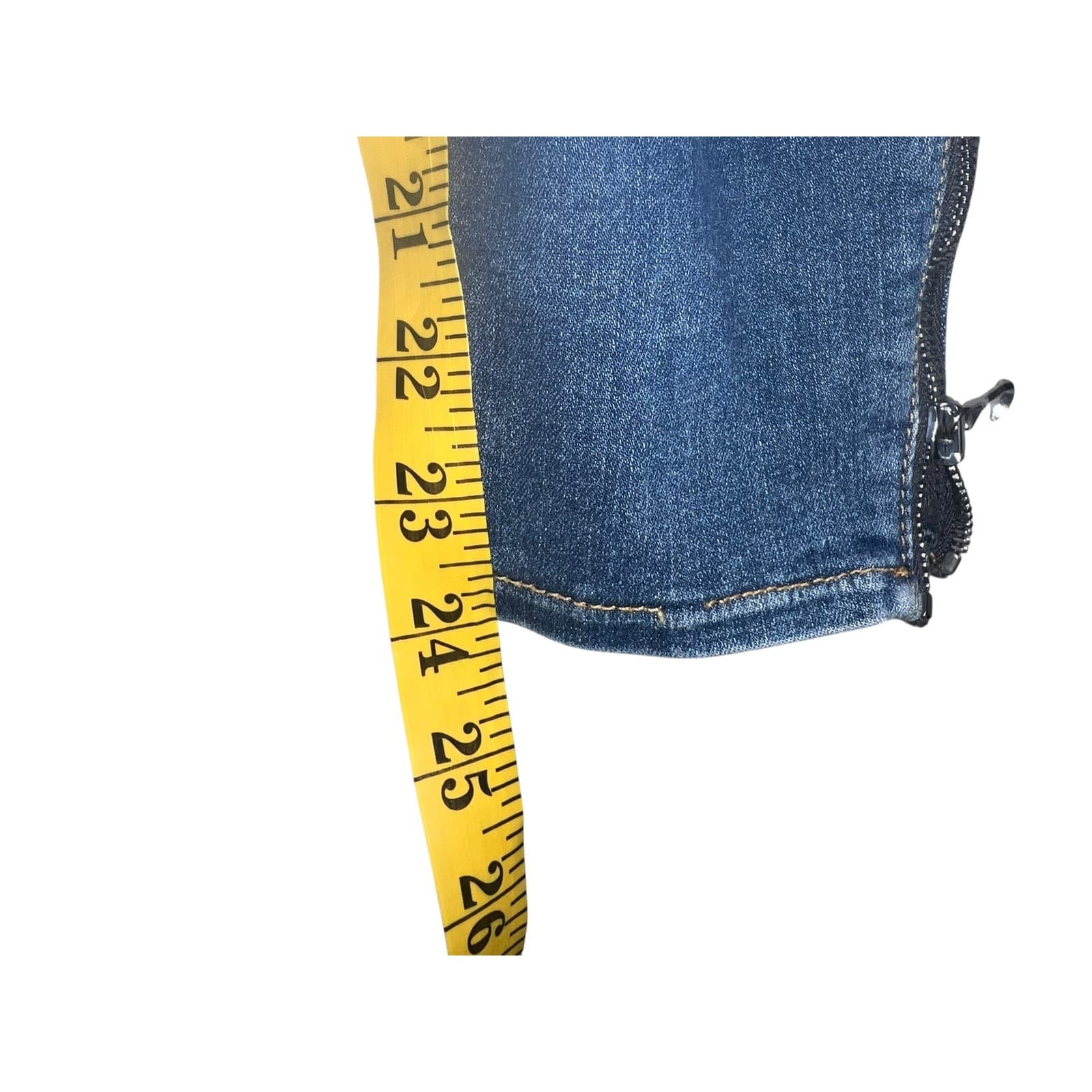 L'AGENCE Slim Skinny Ankle Zip Jeans Sz 30 | Dark Blue Stretch Designer Denim - Thumbnail 6