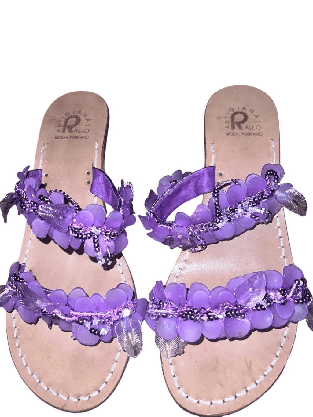 Artigianato Rallo Italy Slide on Sandal Sz 39 (8.5) Coastal Cottagecore Summer - Thumbnail 2