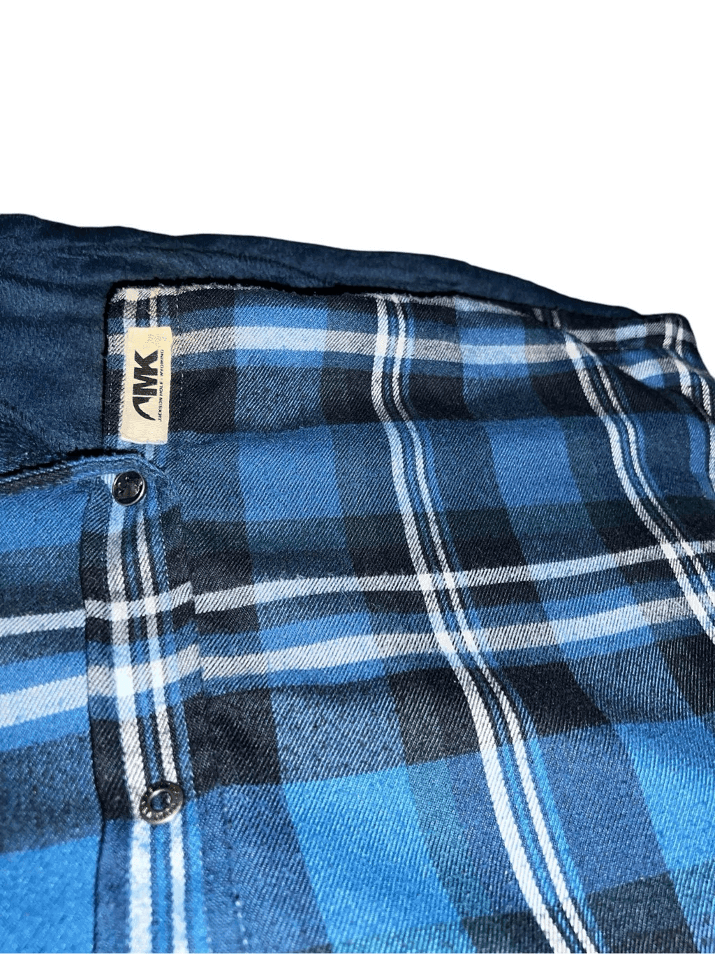 mountain khaki flannel blue size small Preppy Button Down Collar Comfy - Thumbnail 3