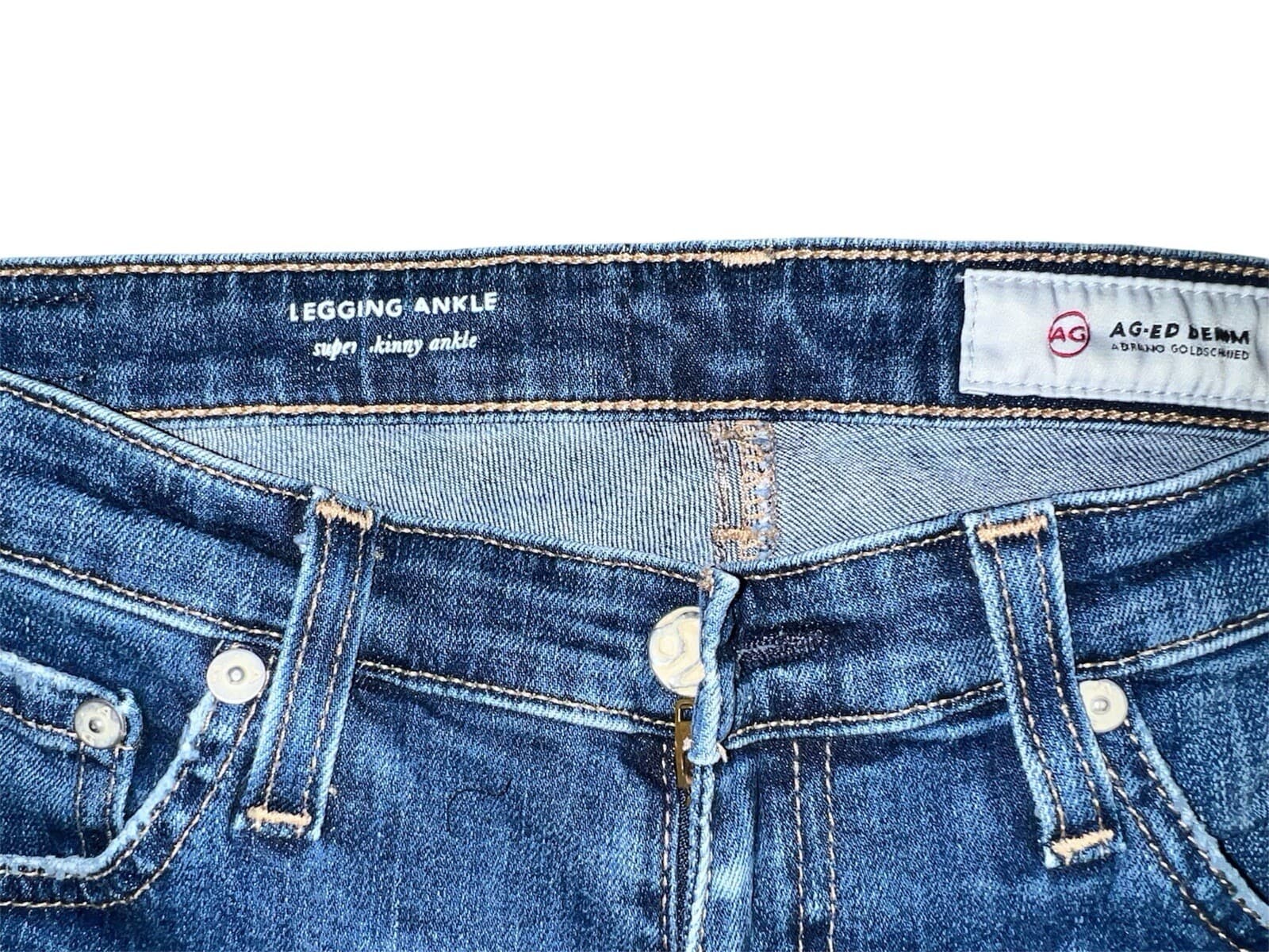 AG Adriano Goldschmied Women's Size 29 R Super Skinny Ankle Denim Jeans - Thumbnail 3