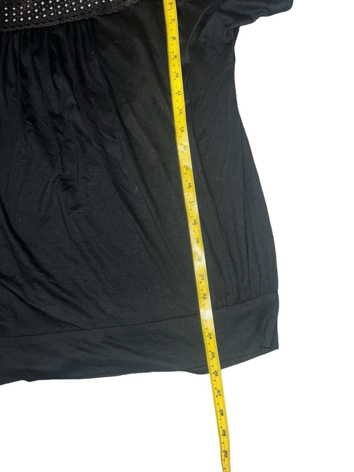 REGINA KRAVITZ Sz L Open Back Short Sleeve Crew Neck Minimalist Monochrome - Thumbnail 4