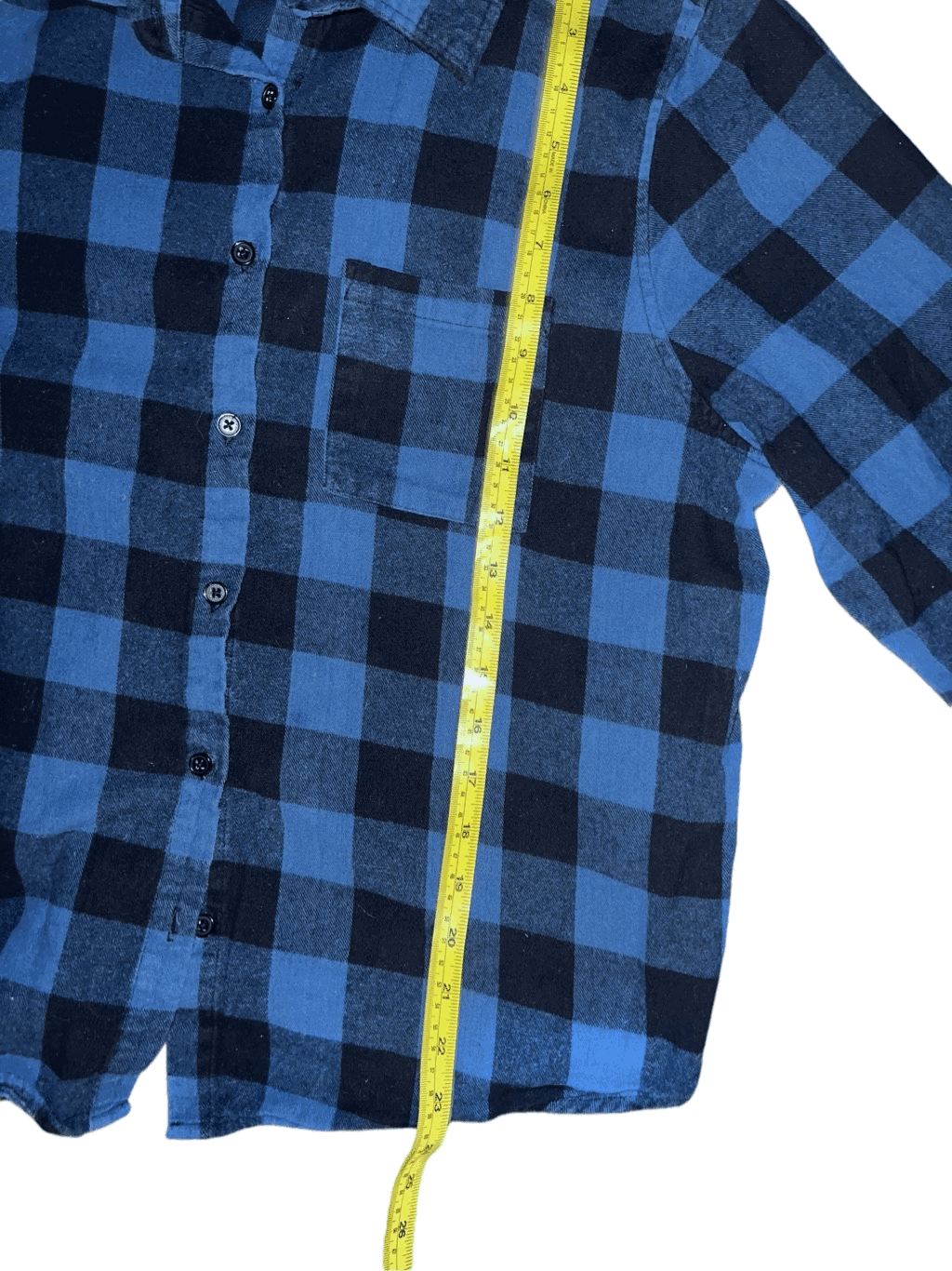 Grateful Dead Flannel Sz m Blue Plaid Long Sleeve Button Collar Preppy Emo - Thumbnail 4