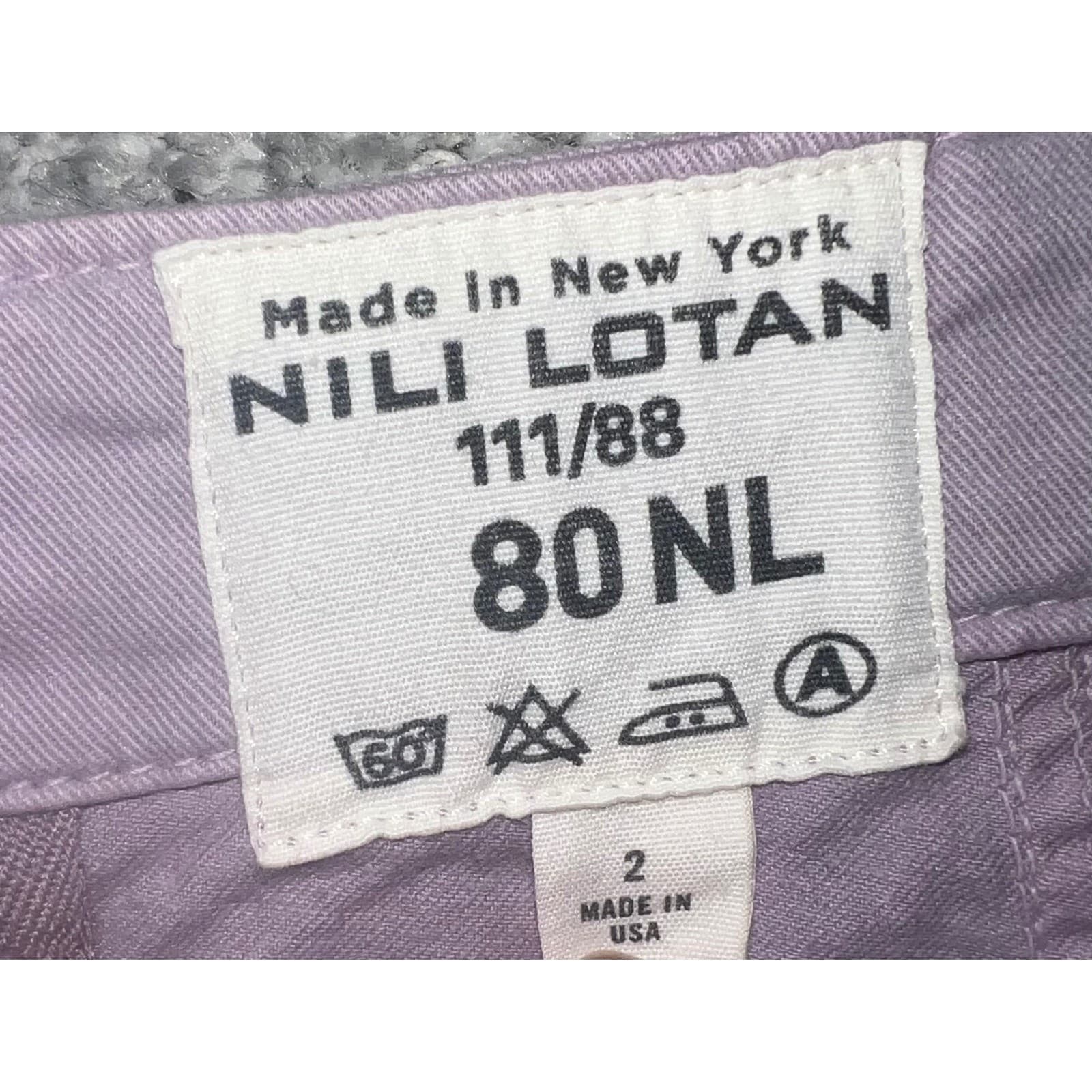 Nili Lotan Cargo Cropped Jogger Military Pants Sz 2 111/88 80NL purple designer - Thumbnail 5