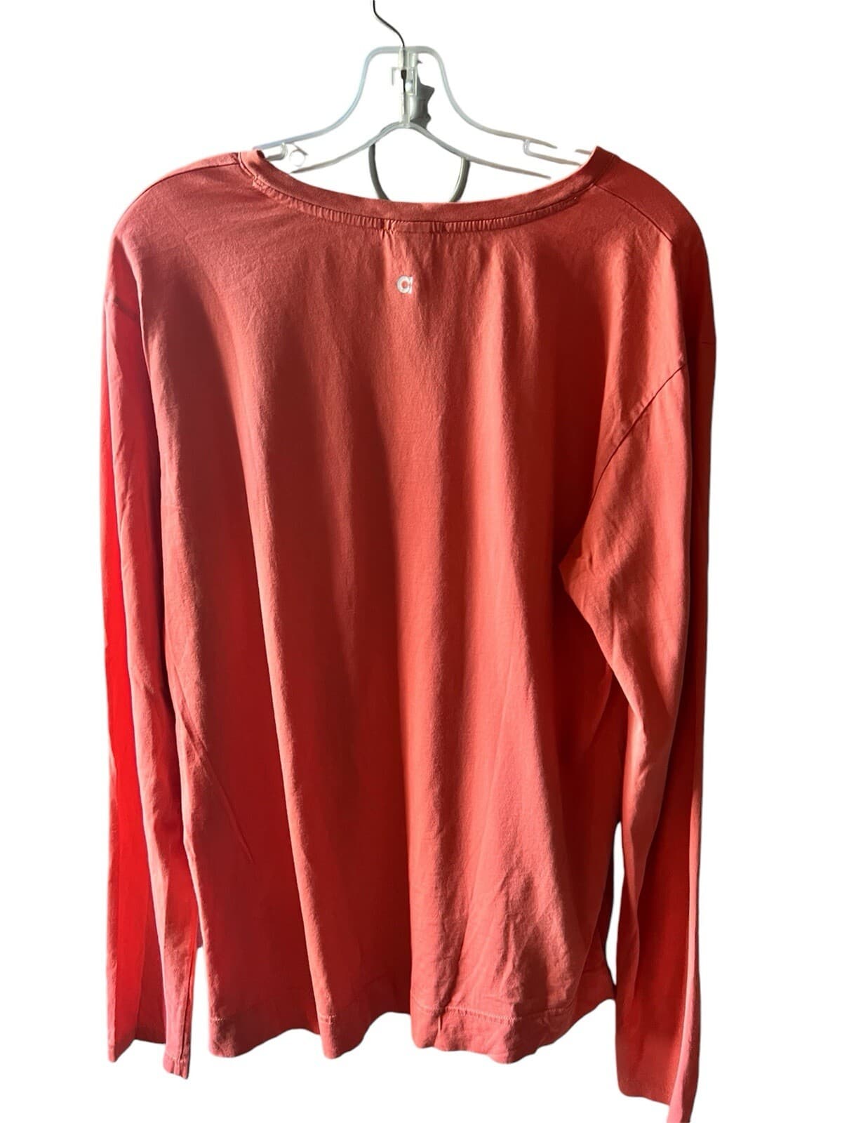 Adam Size 4 Coral 100% high Cotton Pima V- Neck Long Sleeves Casual Preppy - Thumbnail 2