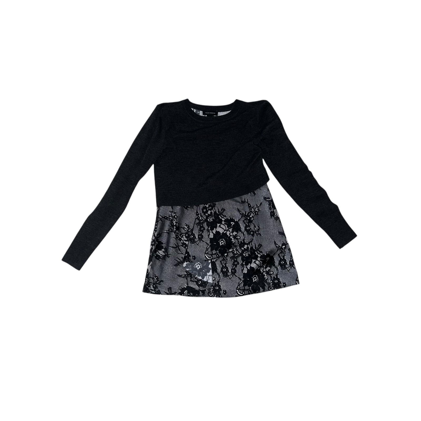 Club Monaco Clairbel Layered Sweater Sz XS | Designer Luxury Minimalist Knit - Thumbnail 3