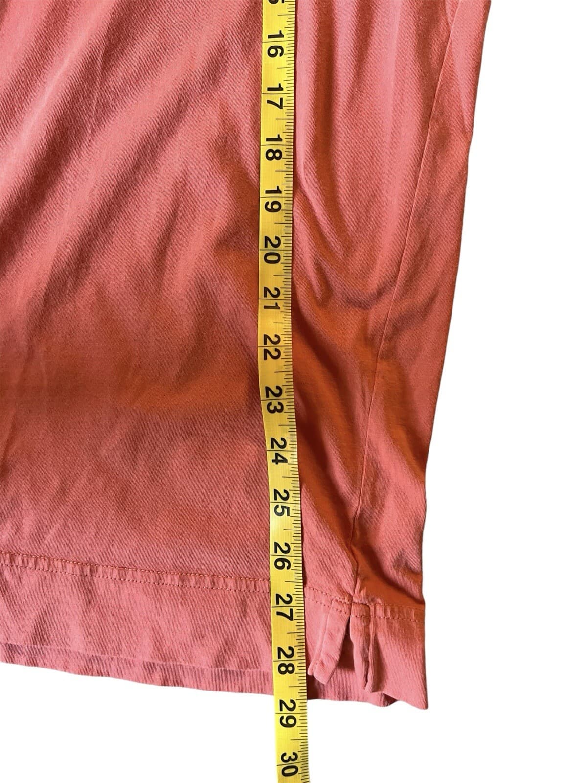 Adam Size 4 Coral 100% high Cotton Pima V- Neck Long Sleeves Casual Preppy - Thumbnail 4
