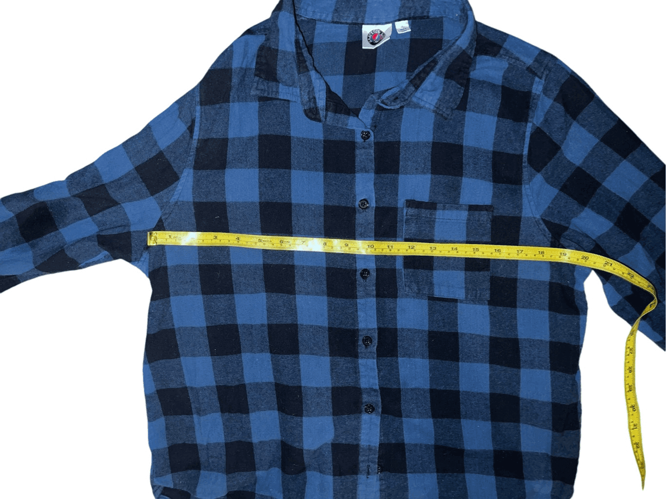 Grateful Dead Flannel Sz m Blue Plaid Long Sleeve Button Collar Preppy Emo - Thumbnail 5