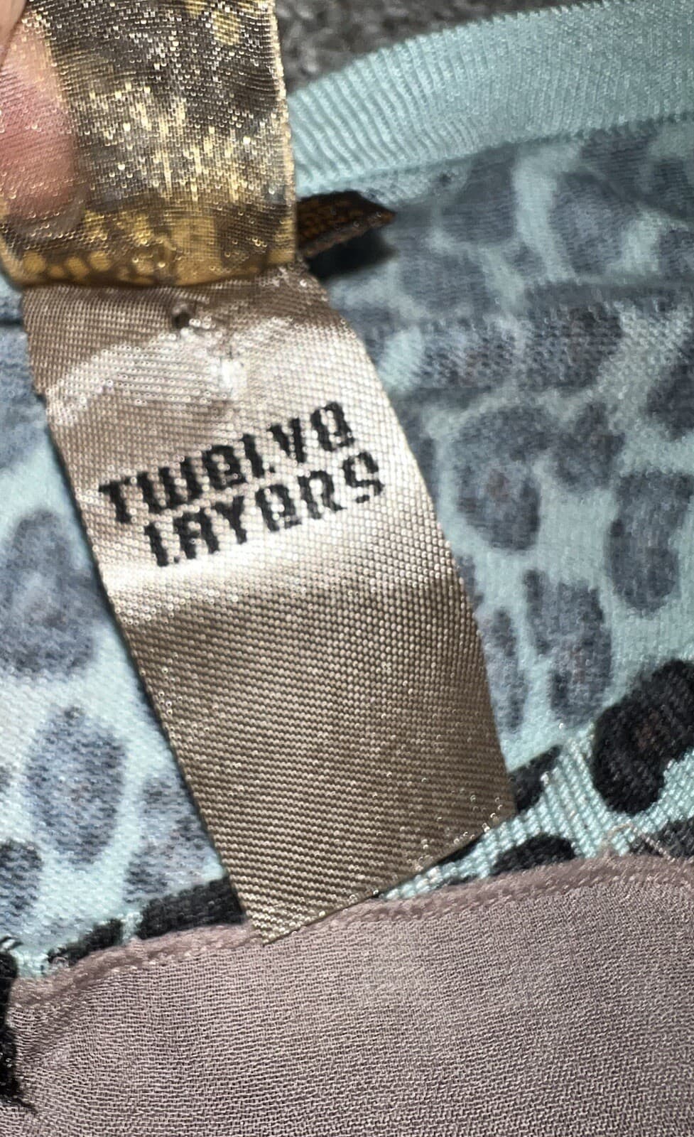 Twelve by twelve Cropped, Leopard Zip Sz s Short Sleeves Mob Wife Round Neck - Thumbnail 5