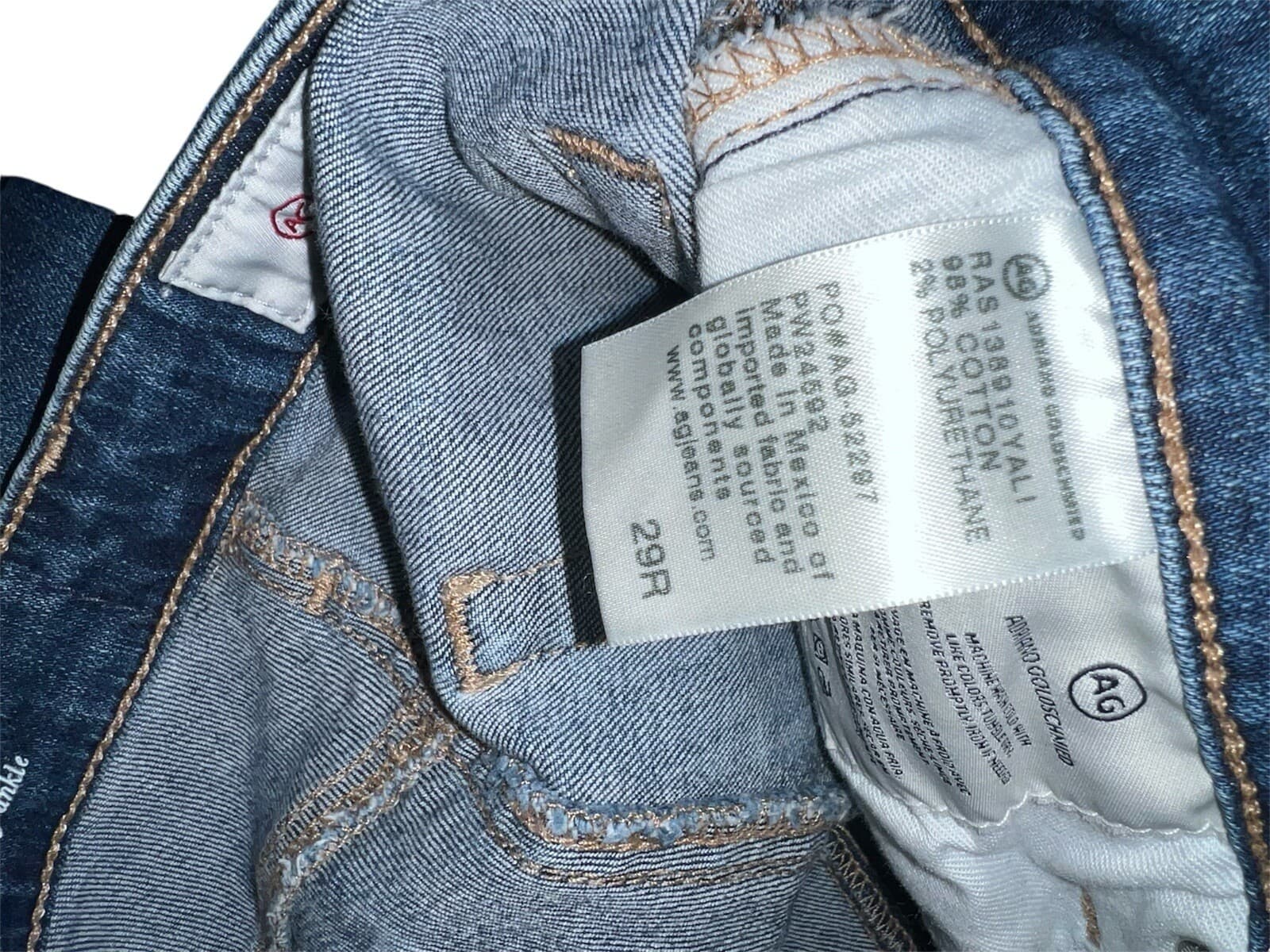 AG Adriano Goldschmied Women's Size 29 R Super Skinny Ankle Denim Jeans - Thumbnail 6