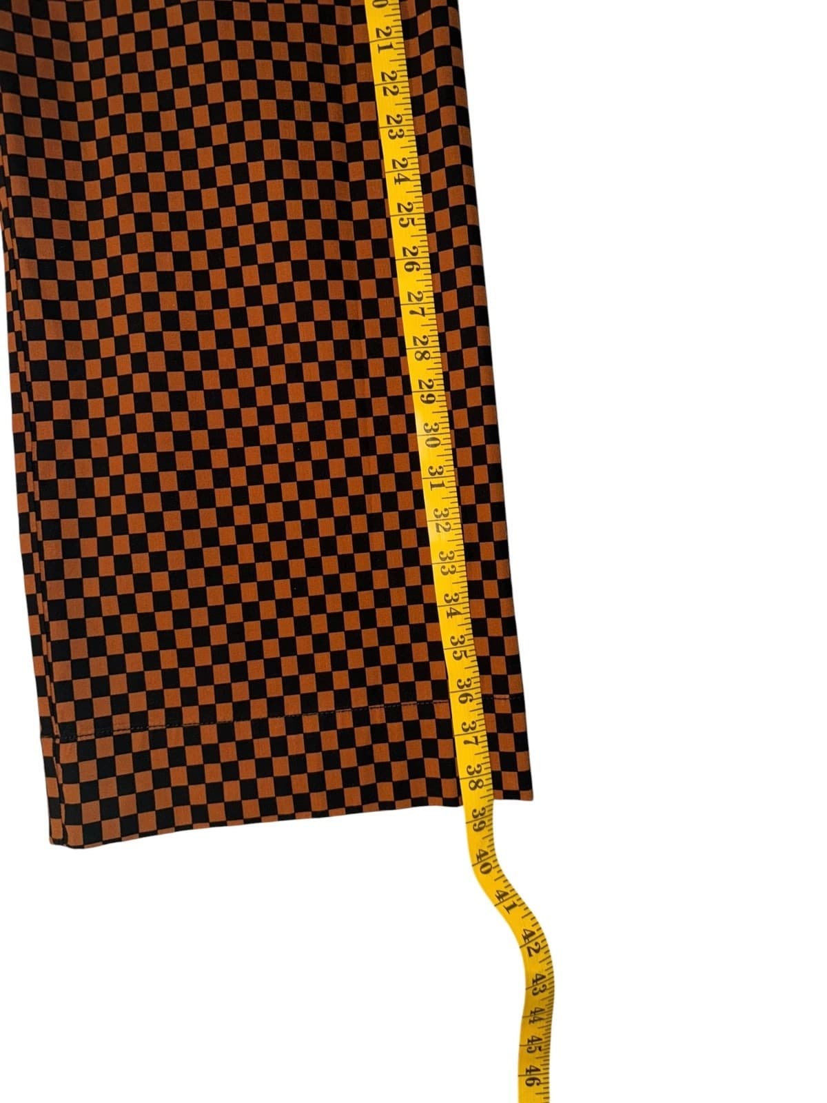 Maeve Black Brown Checkered Wide Leg Sz 31 High Rise Chic - Thumbnail 5