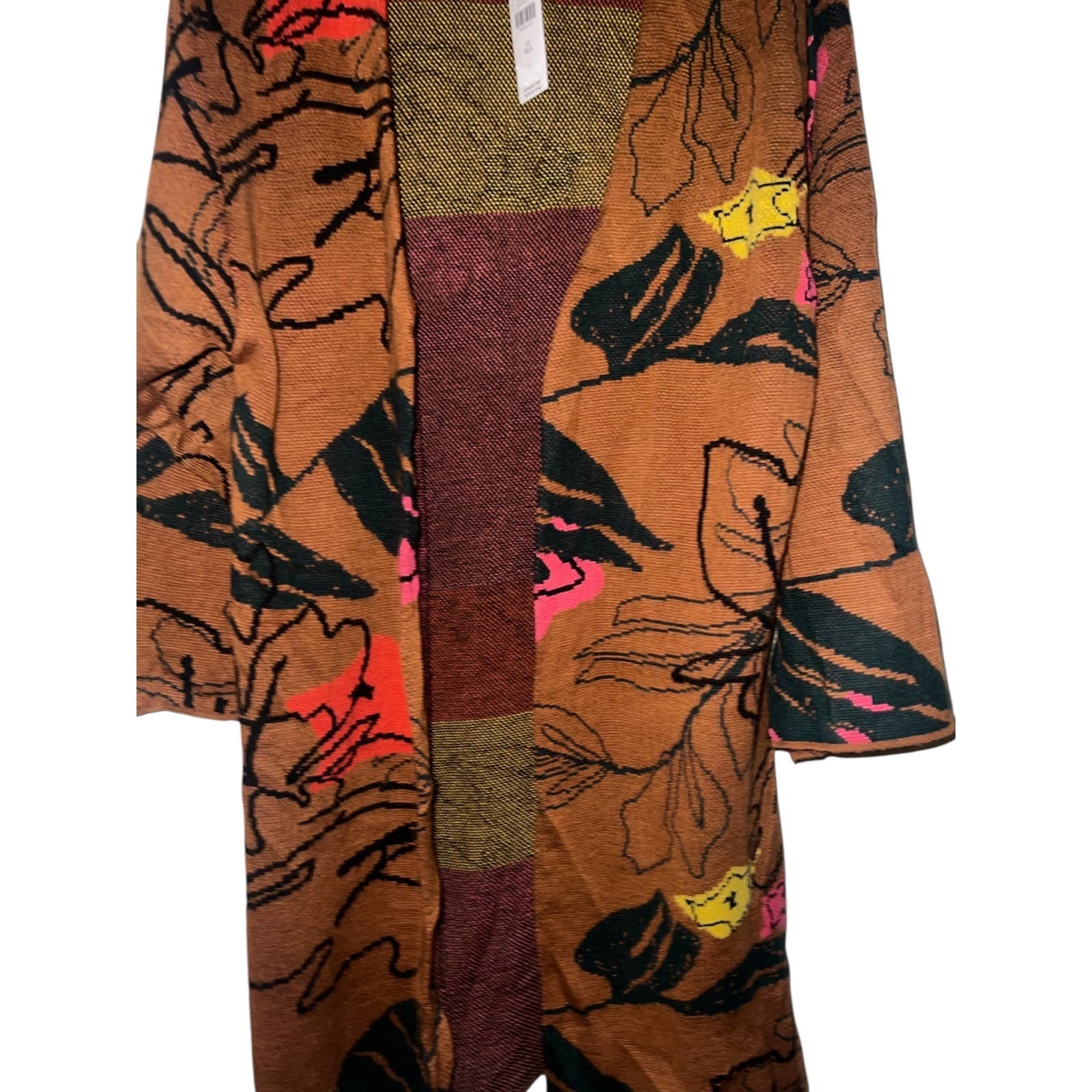 Bel Kazan Knitted Kimono Sweater One Size NWT Boho Cottagecore - Thumbnail 5
