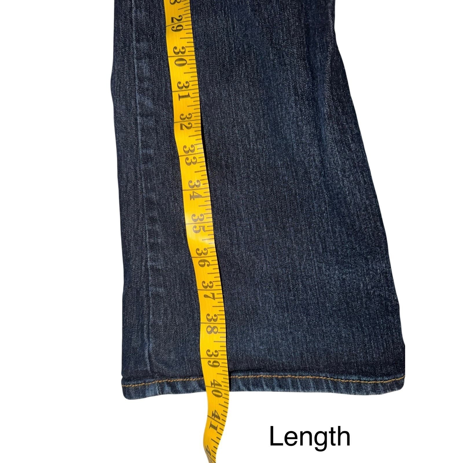 Miss Sixty Y2K Low Rise Flared Bell Bottom Jeans Sz 26 | Dark Denim Boho - Thumbnail 4