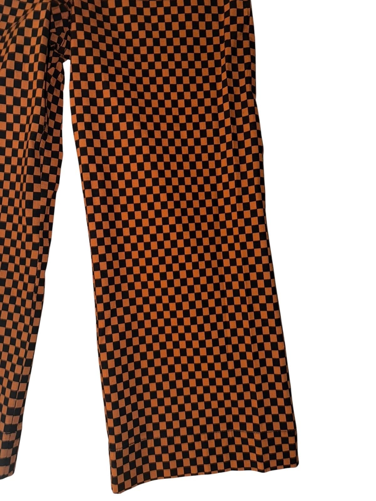 Maeve Black Brown Checkered Wide Leg Sz 31 High Rise Chic - Thumbnail 3
