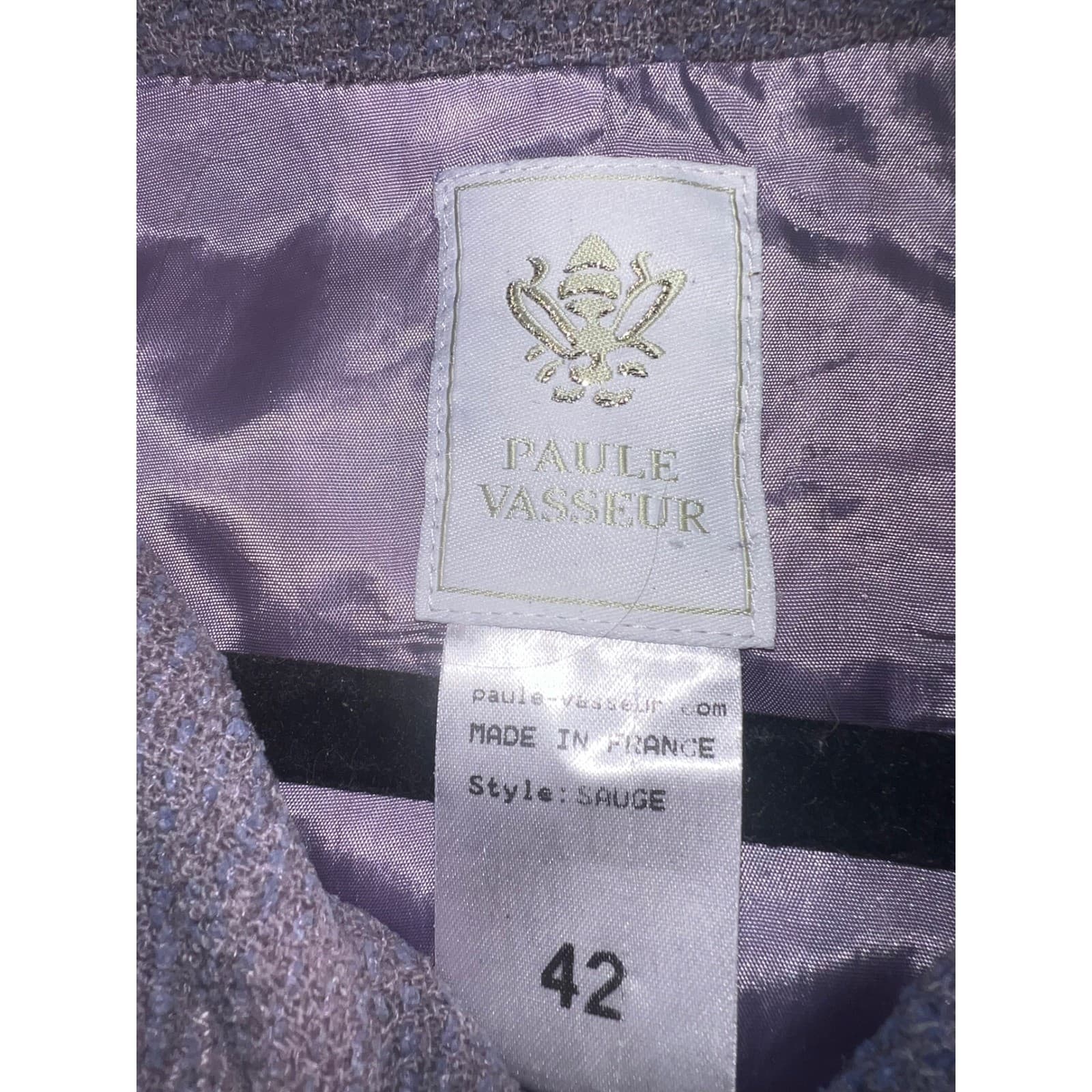 Paule Vasseur Purple Pink Blazer Sz 42 | Luxury Designer Tailored Statement - Thumbnail 8