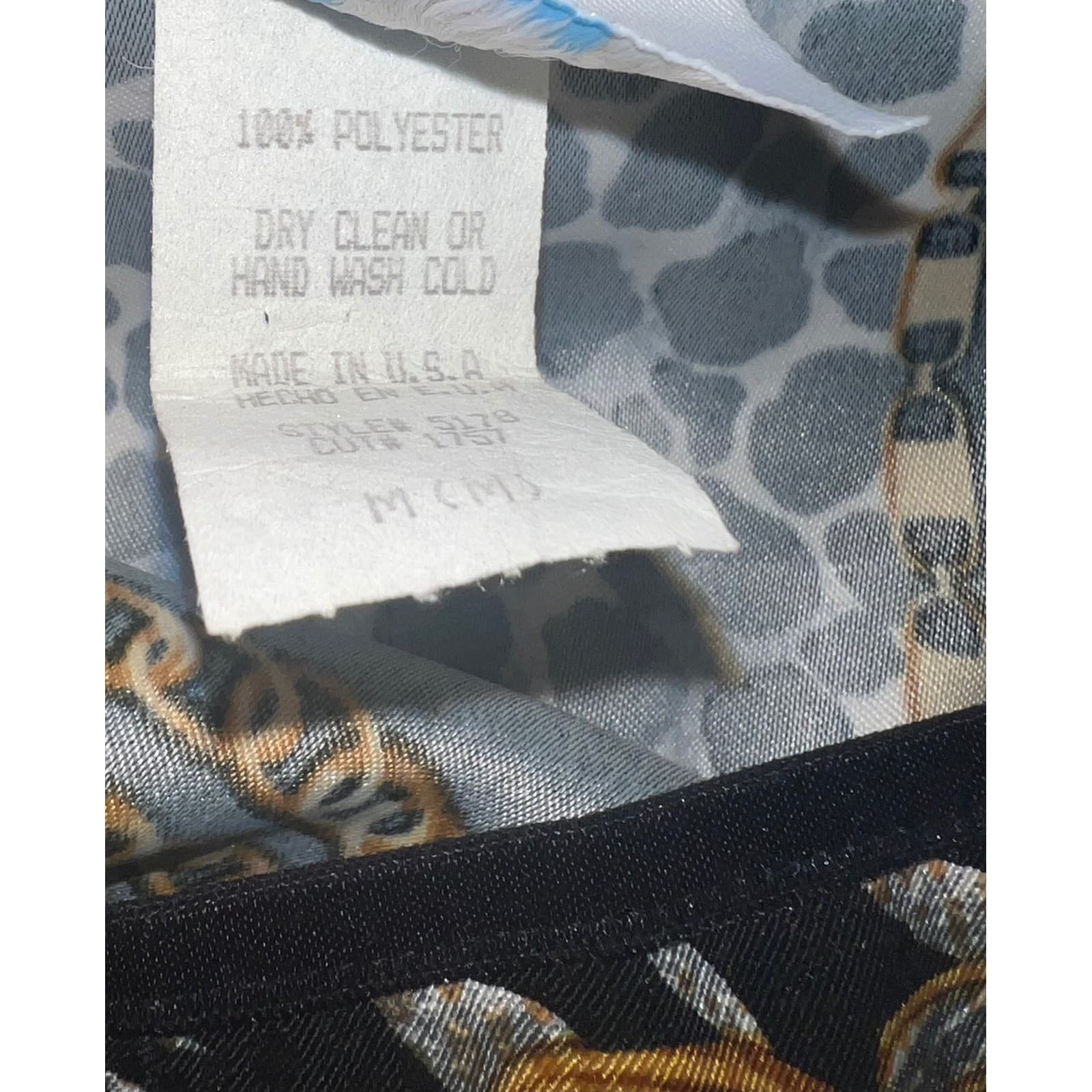 Vintage Y2K 90s Animal Print Chain Mini Skirt Sz M | Boho Polyester - Thumbnail 7