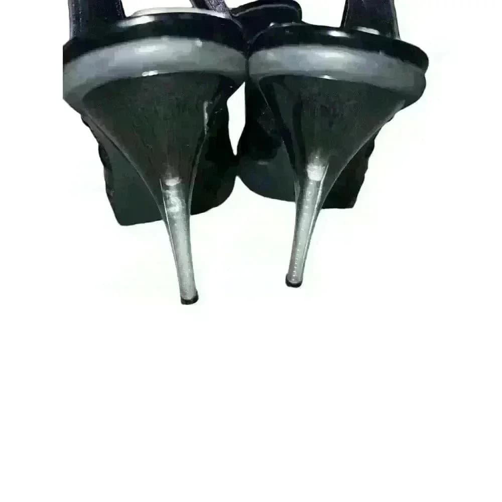 Giorgio Armani Vtg Rare Y2k,90's size 39.5 black Luxury Stilleto - Thumbnail 5