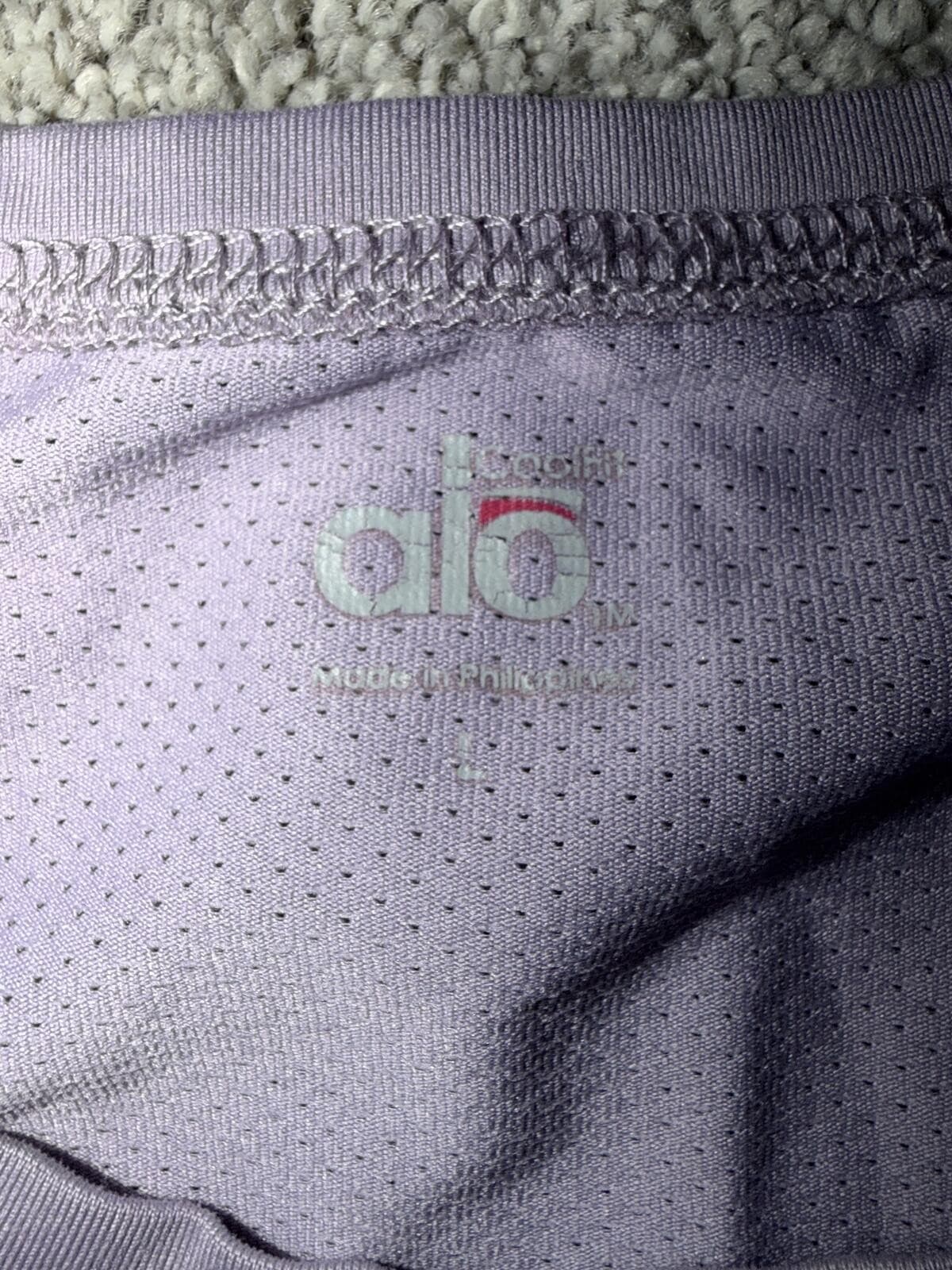 Alo Yoga Cool Fit Purple Activewear Top Sz L Athleisure Workout Yoga - Thumbnail 4