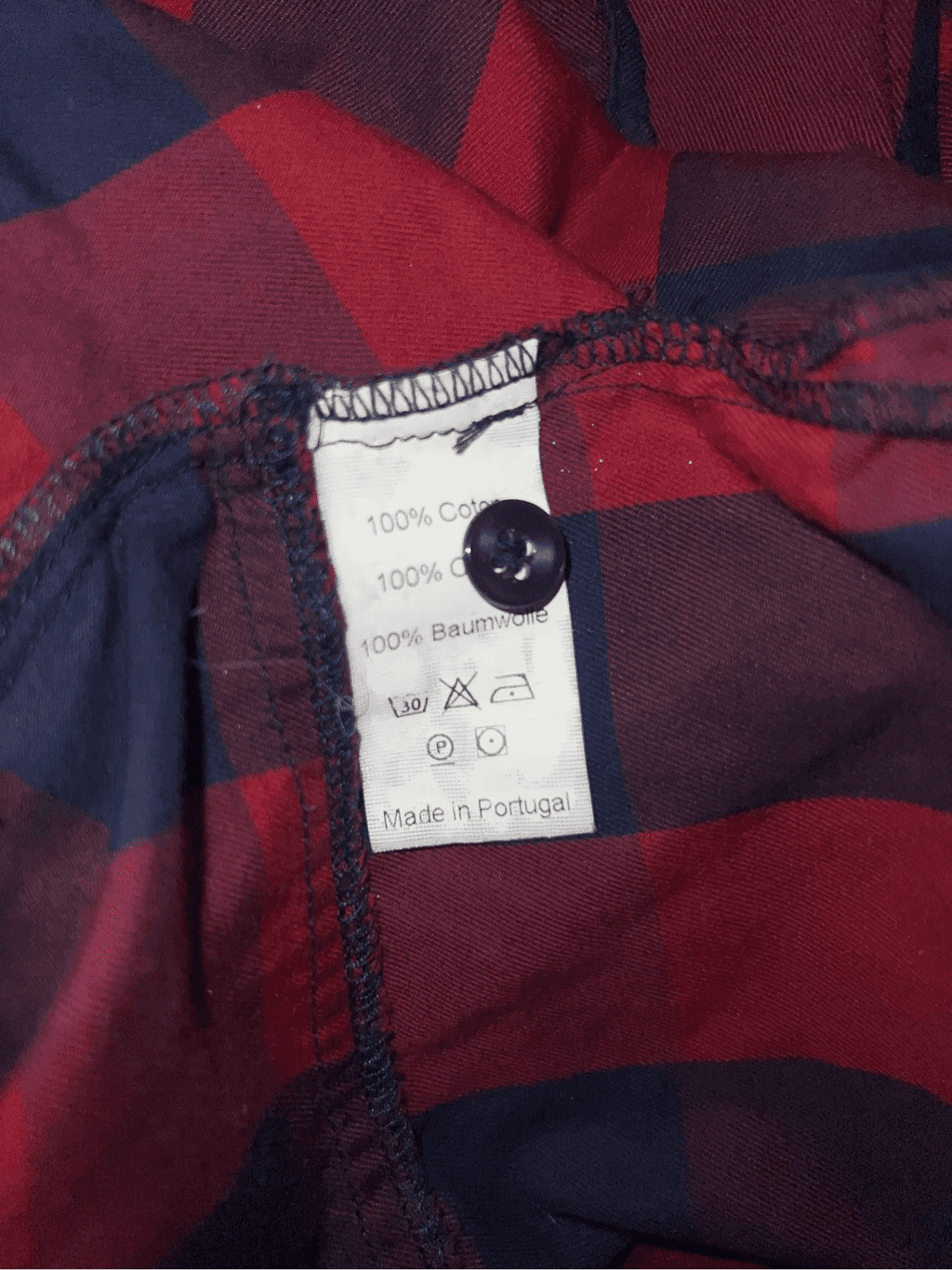 0039 Italy fannel button Down shirt sz xs Tunic Mandarin Preppy Dark Academia - Thumbnail 6