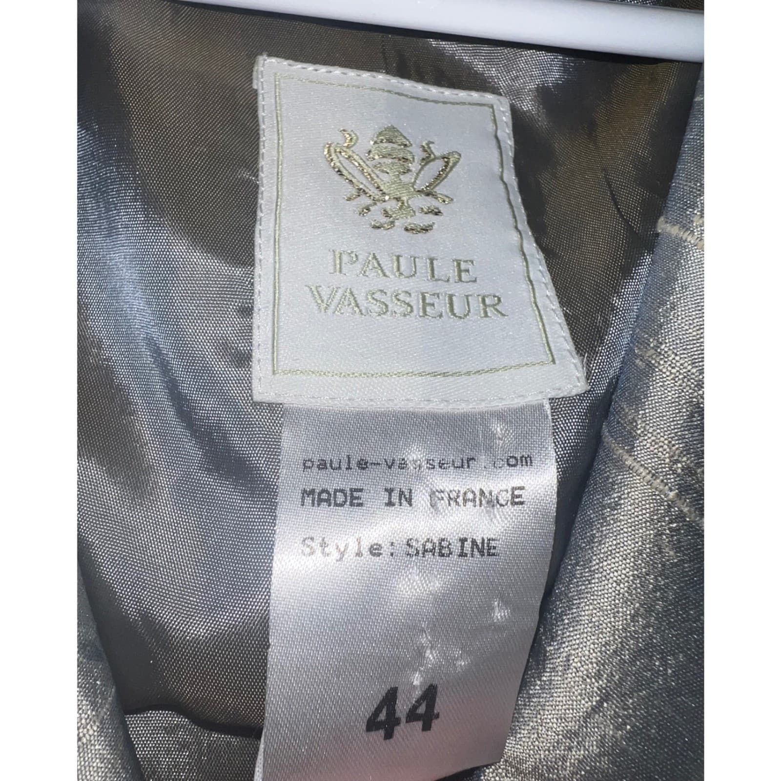 Paule Vasseur Green Silk Blazer Sz 44 | Luxury Designer Tailored Jacket - Thumbnail 4