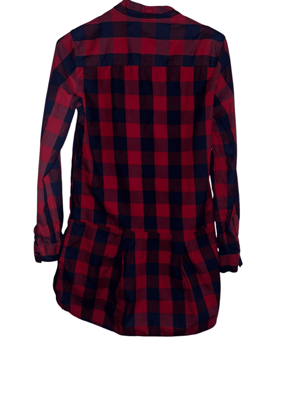 0039 Italy fannel button Down shirt sz xs Tunic Mandarin Preppy Dark Academia - Thumbnail 2