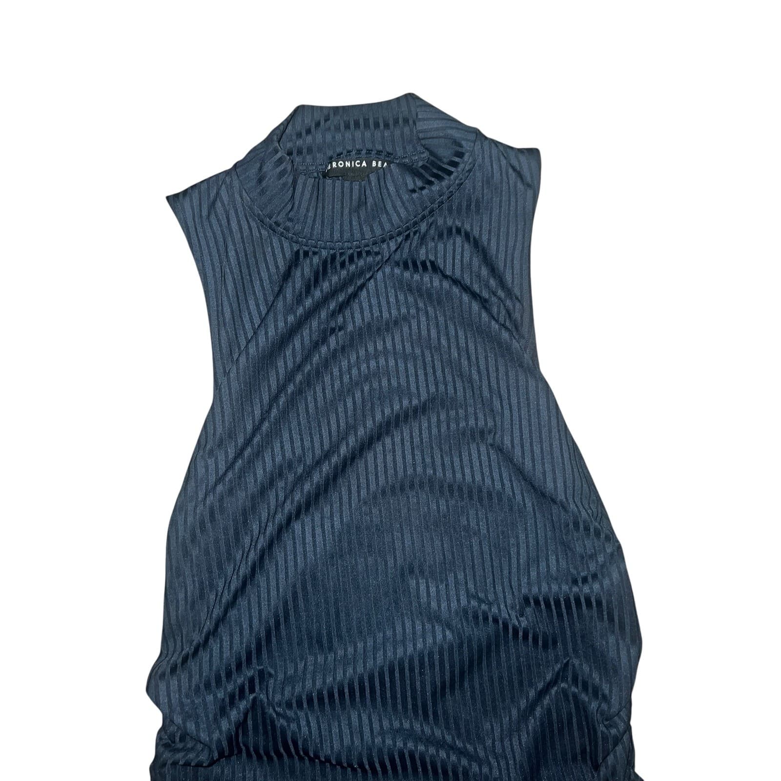 Veronica Beard Mock Neck Sleeveless Tunic preppy office siren sz l - Thumbnail 5
