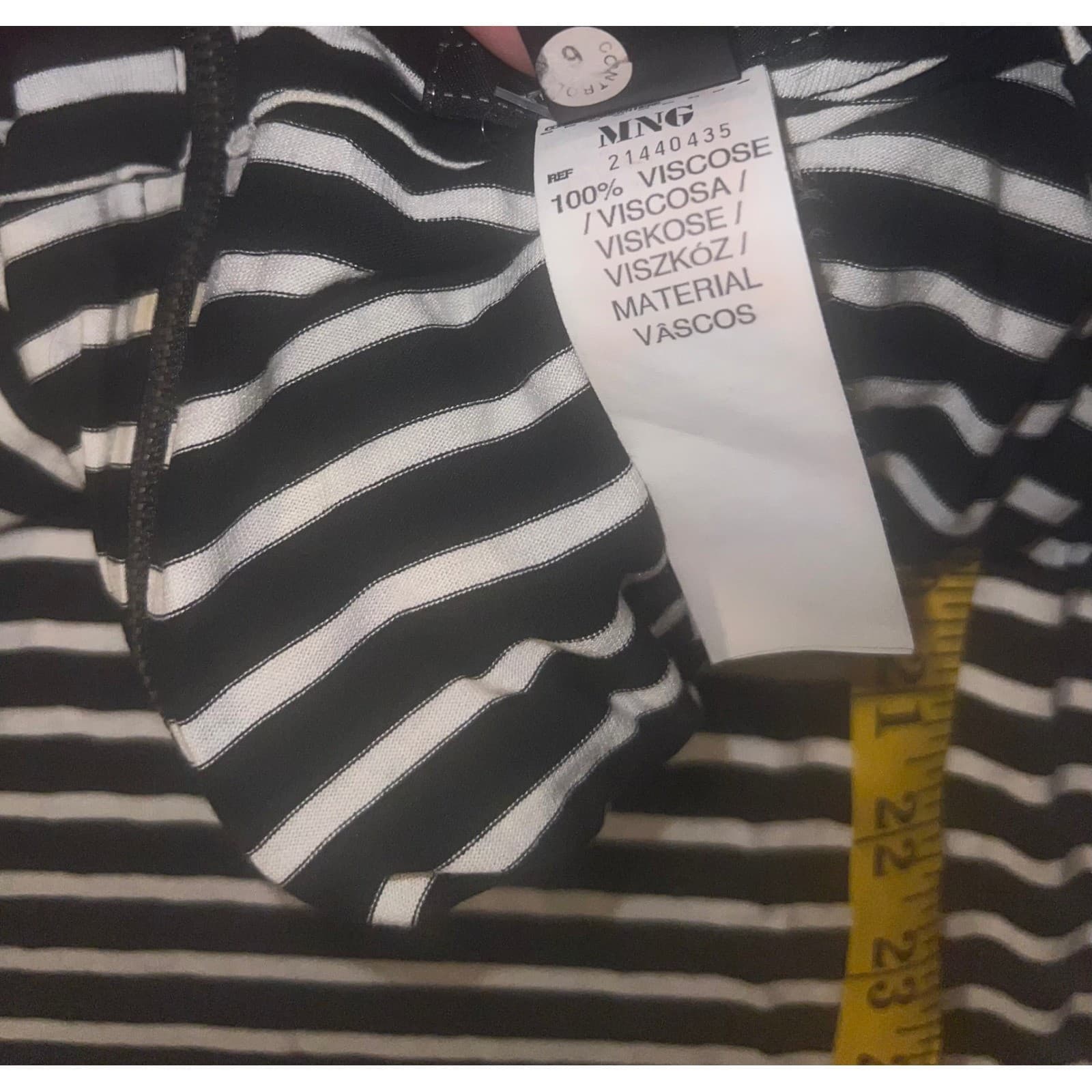 Mango suit Black White Stripe Dress Sz S | Minimalist Office Chic - Thumbnail 4