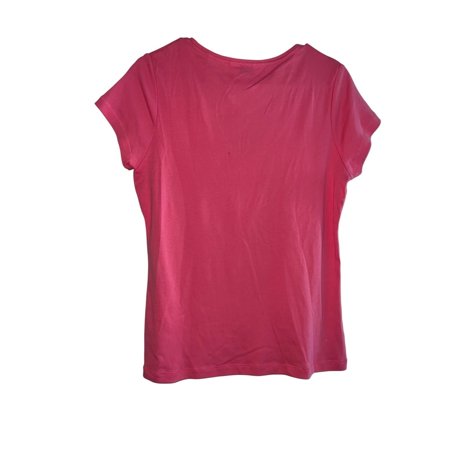 Vintage Lilly Pulitzer V-Neck Top Sz L Short Sleeve Luxury Designer Resortwear - Thumbnail 2