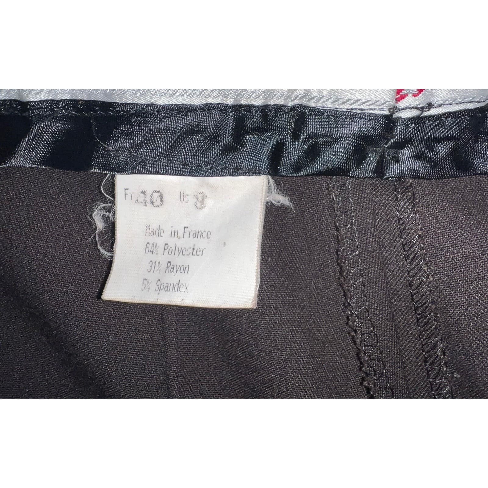 Vertigo Brown Dress Pants Sz 8 Stretch Mid-Rise Luxury Designer - Thumbnail 4