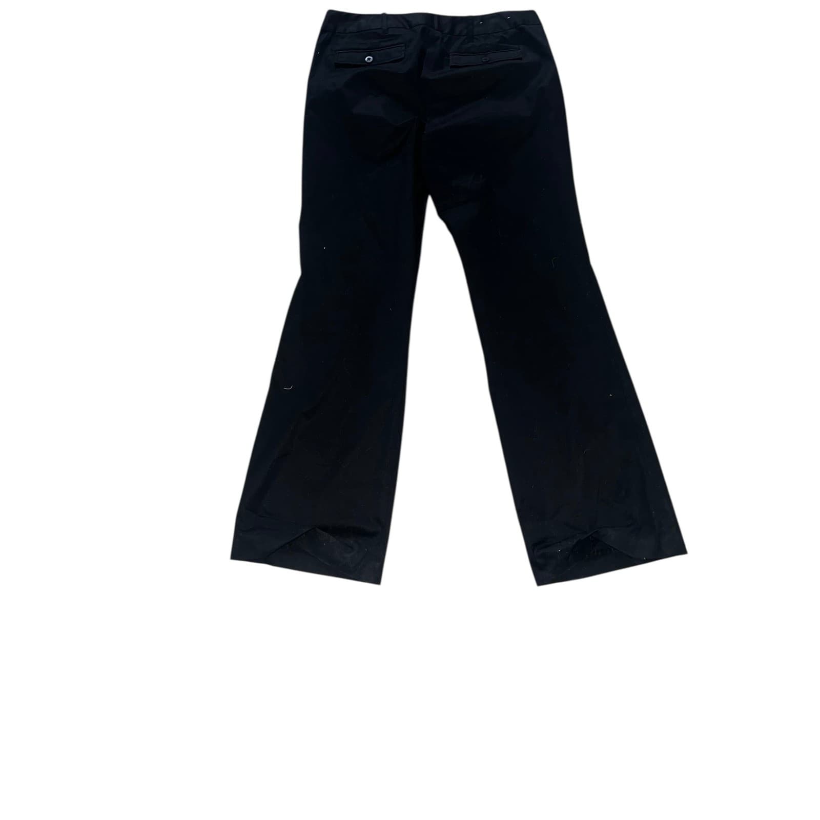 Club Monaco Black Wide Leg Pants Sz 12 Designer Minimalist Tailored Trousers - Thumbnail 2