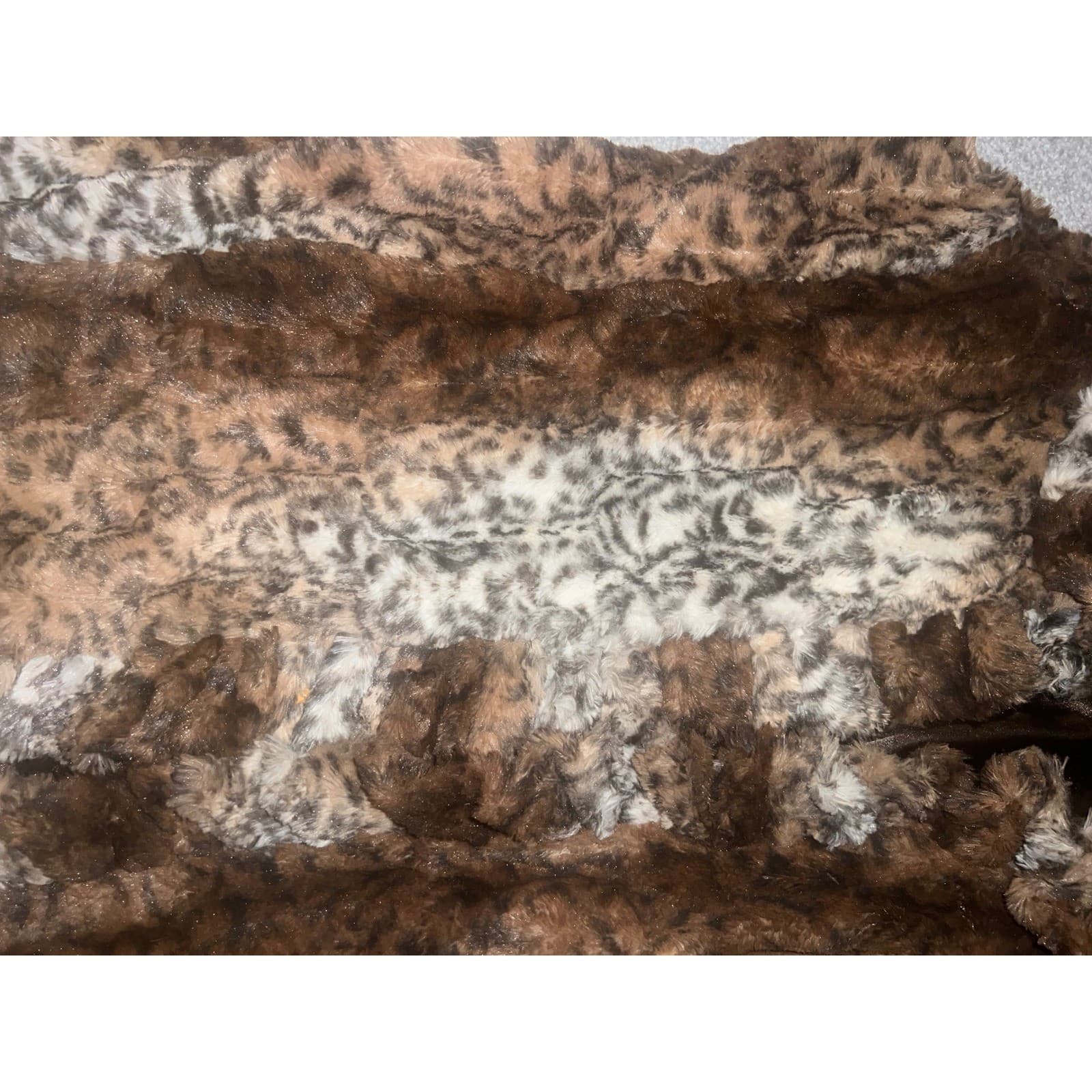 Vintage Genuine FAUX Fur Vest Damselle NY Sz L boho hippie - Thumbnail 7