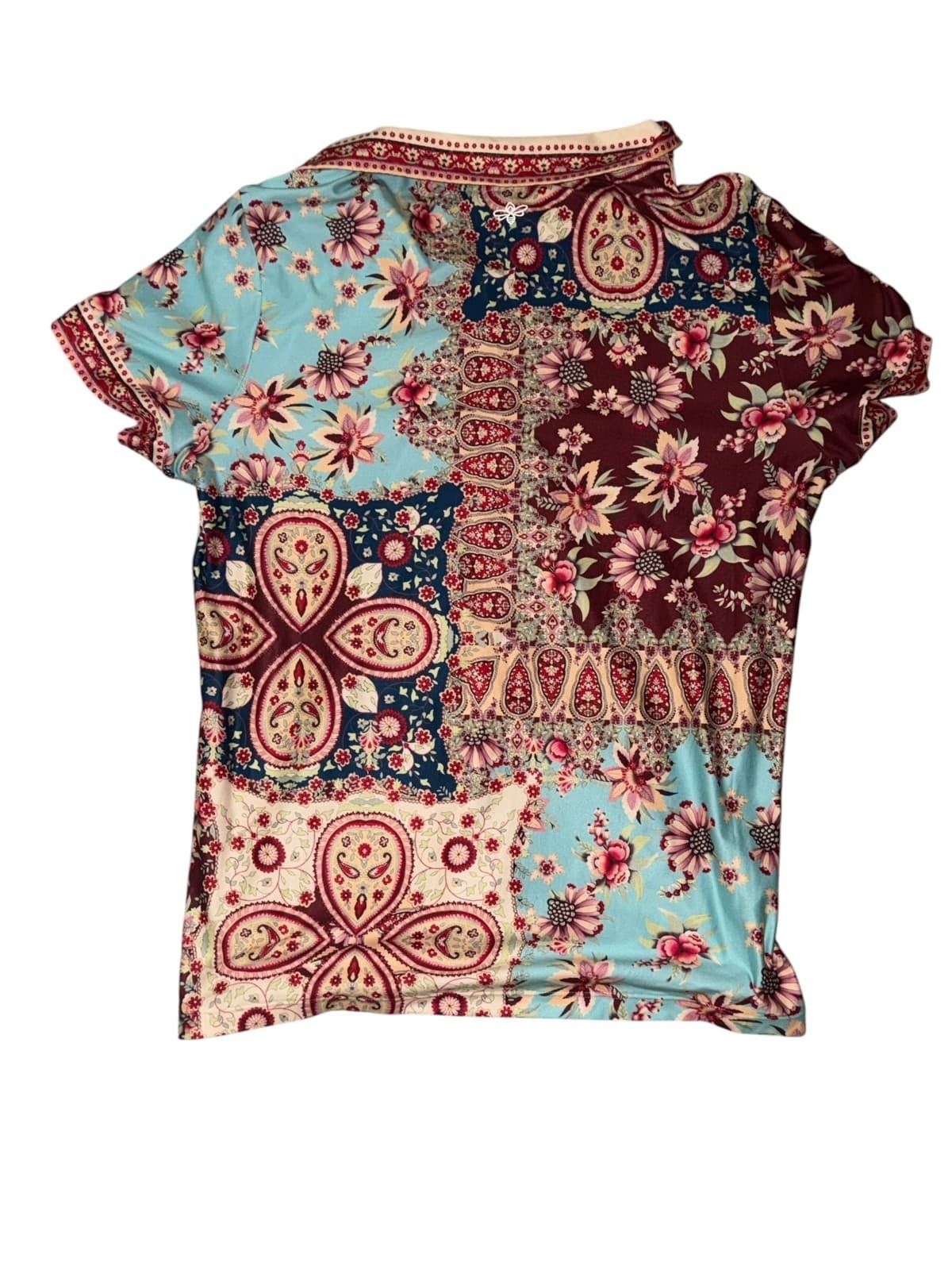 Johnny Was Polo Sz M Embroidered Luxury Boho Chic Designer - Thumbnail 5