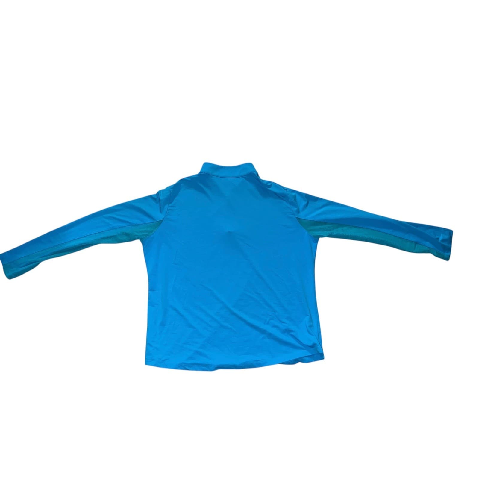 IBKÜL Royal Blue Mock Neck Sz XXL Mesh Sleeve Cooling Golf Shirt UPF 50+ - Thumbnail 3