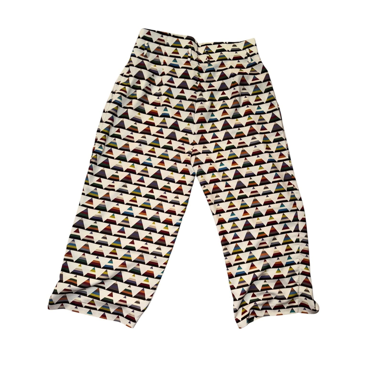 Ted Baker Boa Triangle Print Wide Leg Pants Sz 4 (12) High Waist Dopamine luxury - Thumbnail 10
