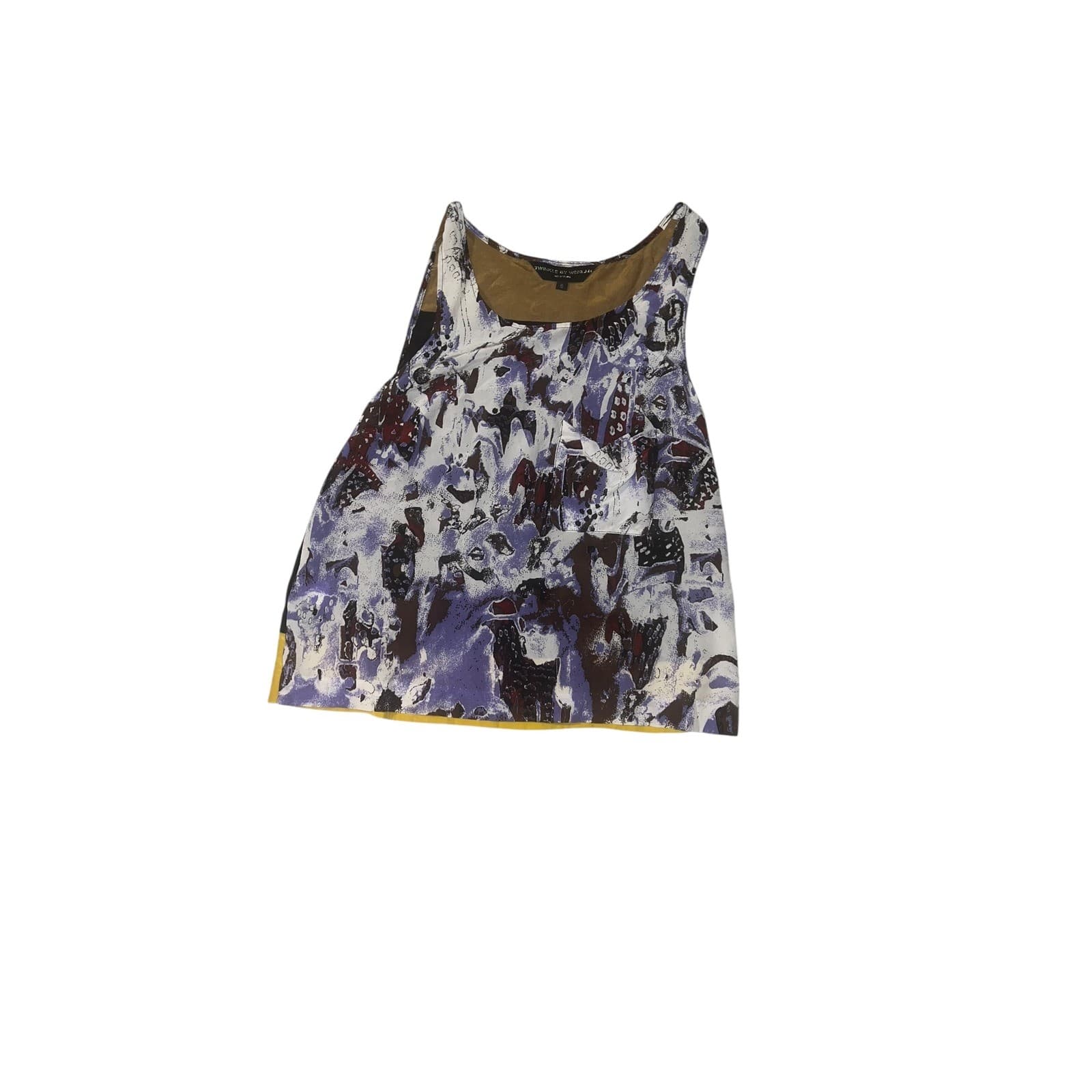 Twinkle by Wenlan for Anthropologie Silk Top Sz 6 Sleeveless Round Neck Office - Thumbnail 4