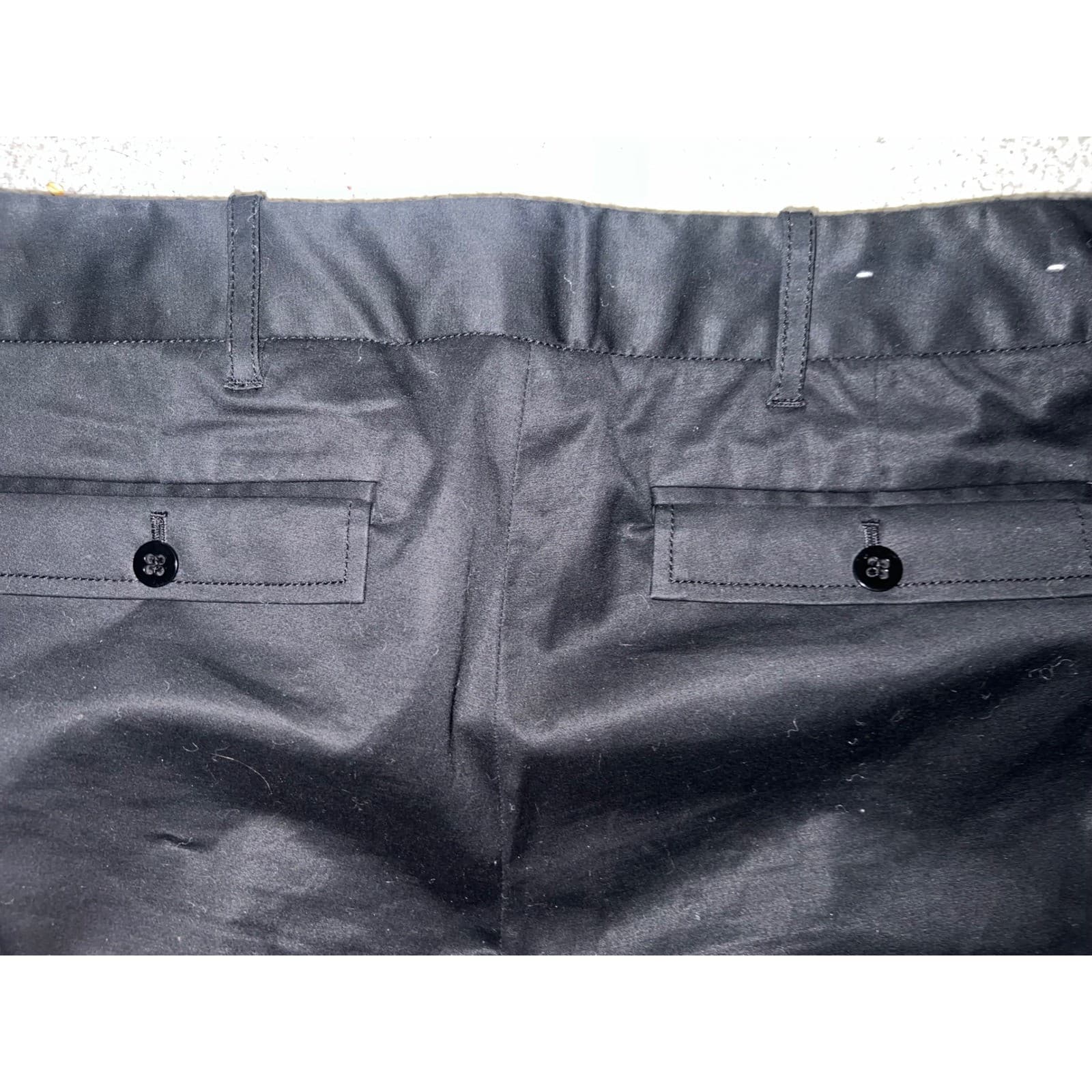 Club Monaco Black Wide Leg Pants Sz 12 Designer Minimalist Tailored Trousers - Thumbnail 6