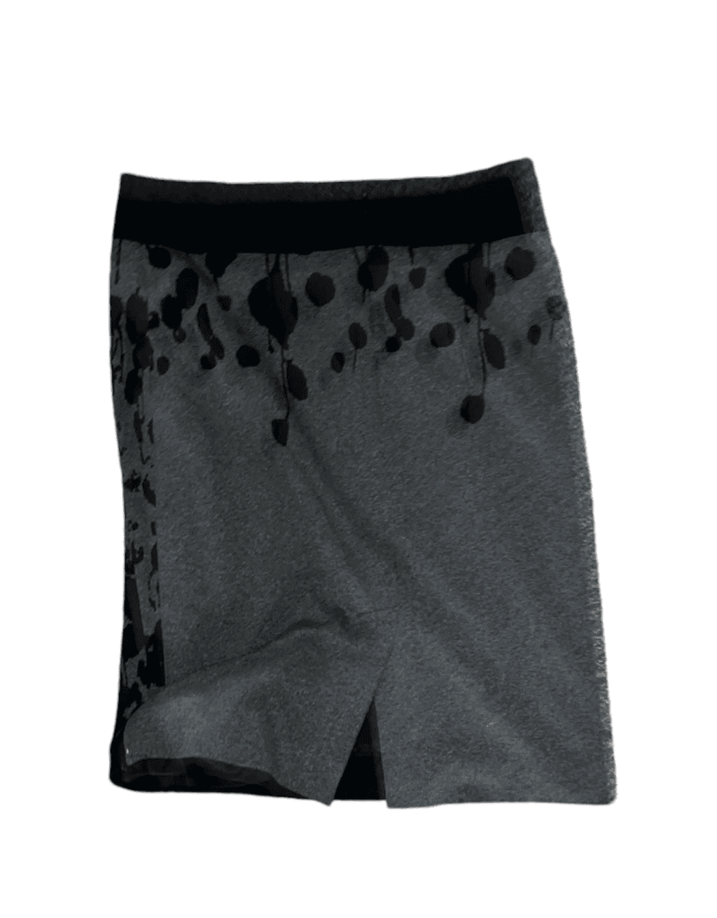 RODIKA ZANIAN gray & black Mini skirt Sz 38 Monochrome Office Siren Secretary - Thumbnail 3