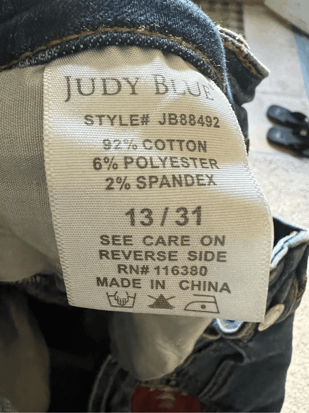 Judy Blue Western Trim Mid-Rise Jeans Sz 34 Southwestern Cowgirl Whiskered - Thumbnail 5