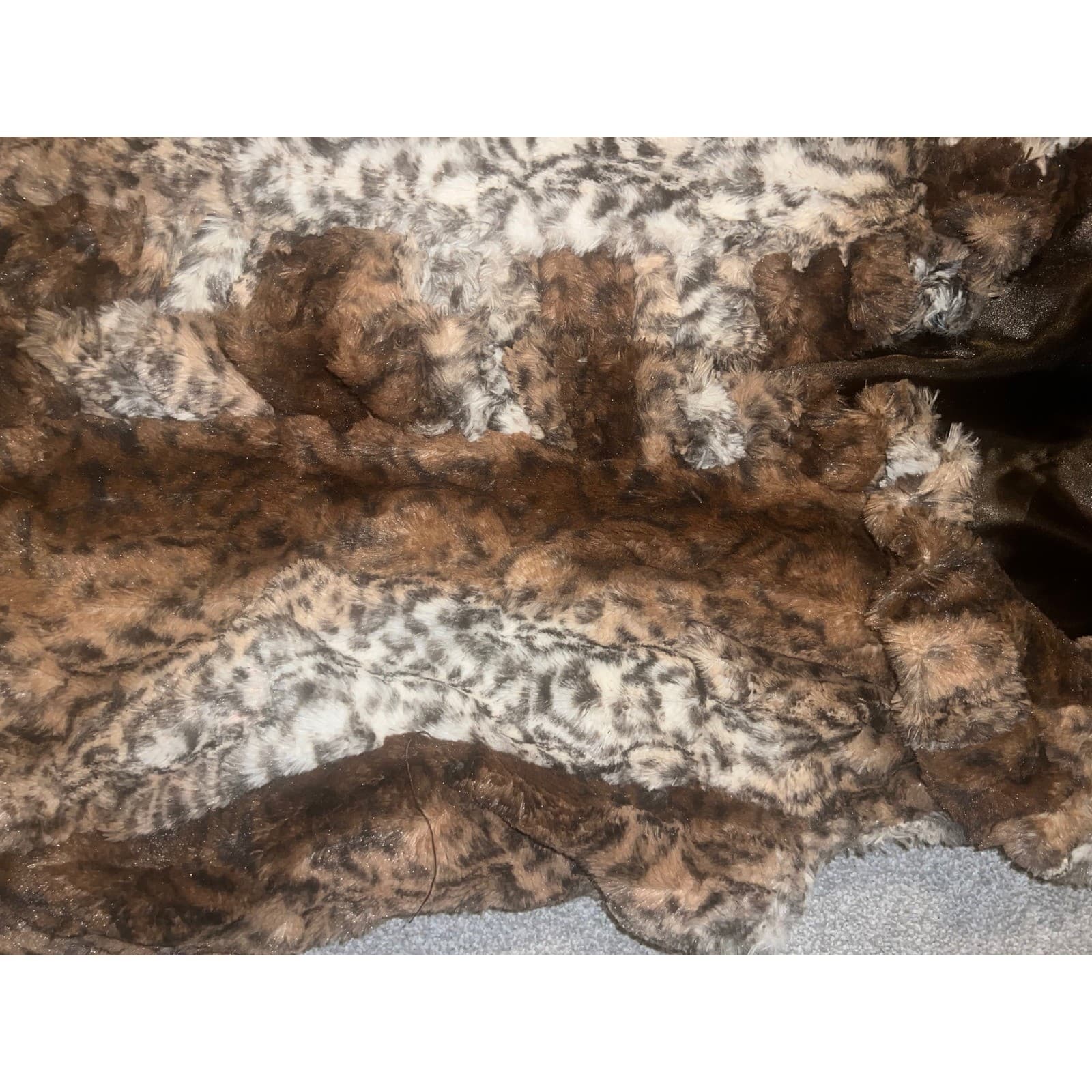 Vintage Genuine FAUX Fur Vest Damselle NY Sz L boho hippie - Thumbnail 8