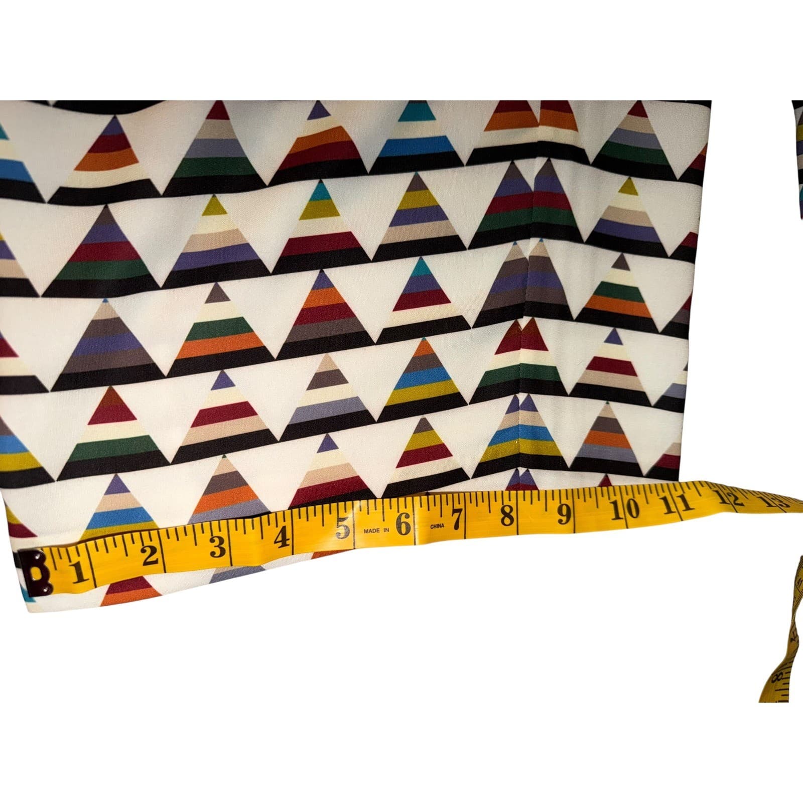 Ted Baker Boa Triangle Print Wide Leg Pants Sz 4 (12) High Waist Dopamine luxury - Thumbnail 8