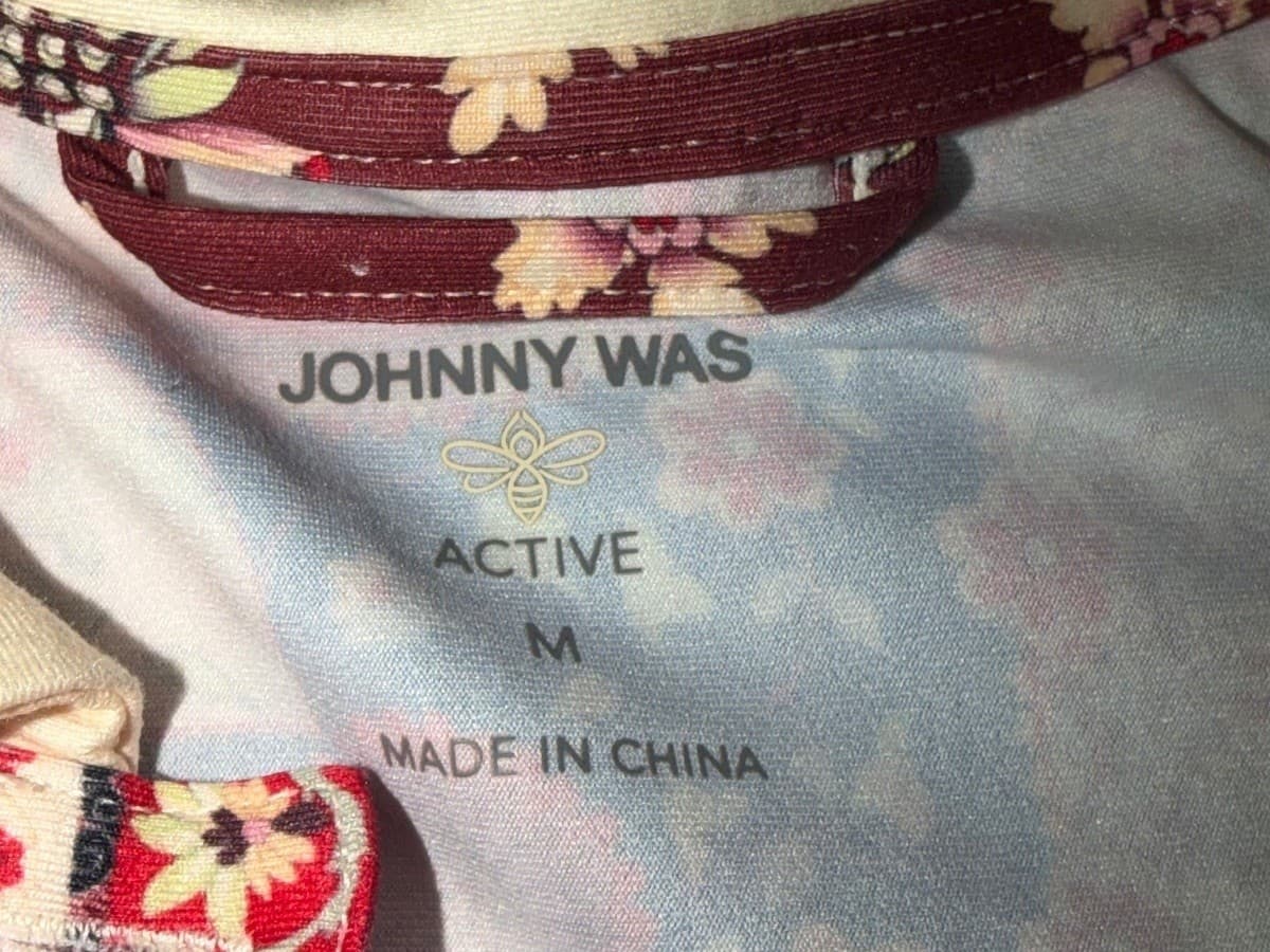 Johnny Was Polo Sz M Embroidered Luxury Boho Chic Designer - Thumbnail 6