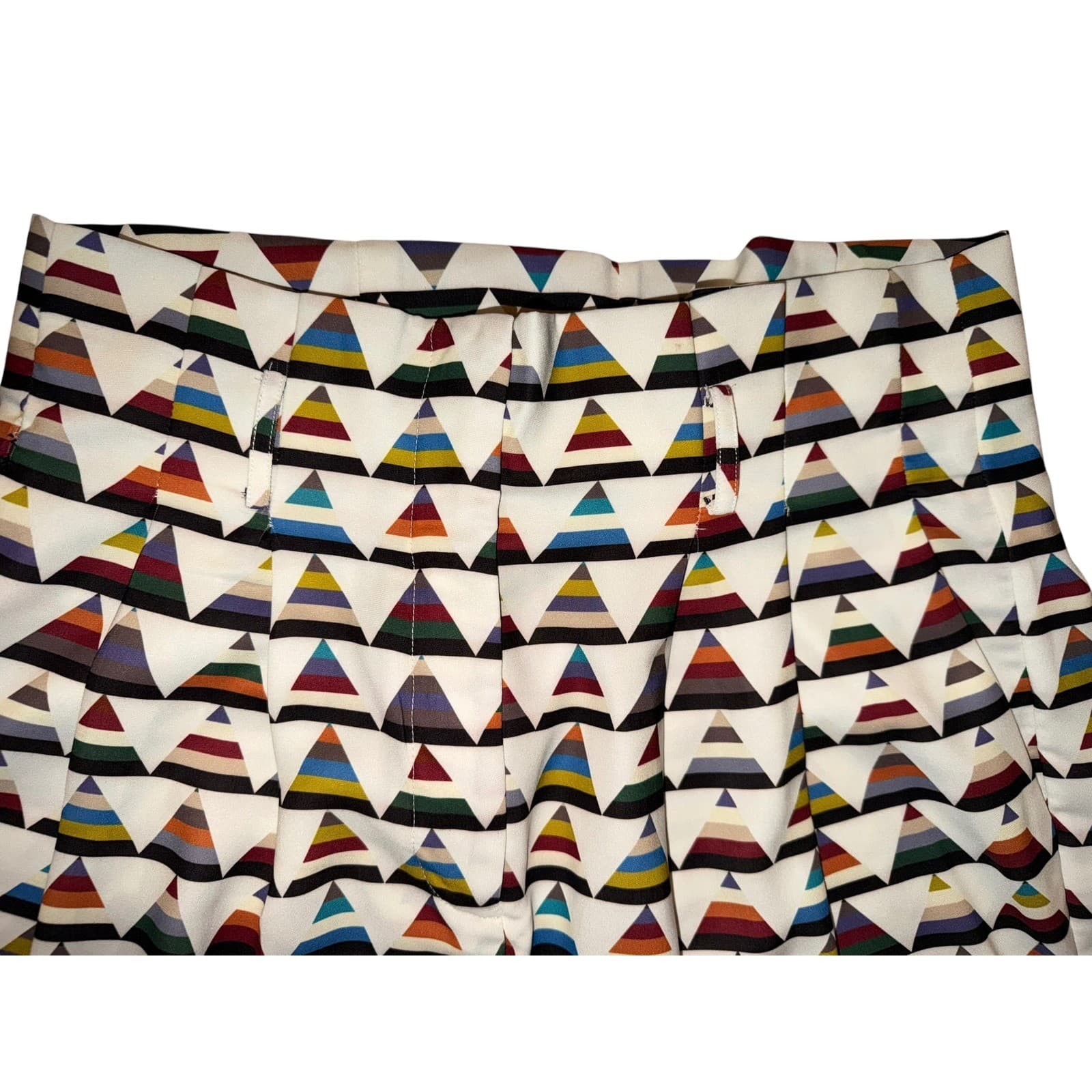 Ted Baker Boa Triangle Print Wide Leg Pants Sz 4 (12) High Waist Dopamine luxury - Thumbnail 6