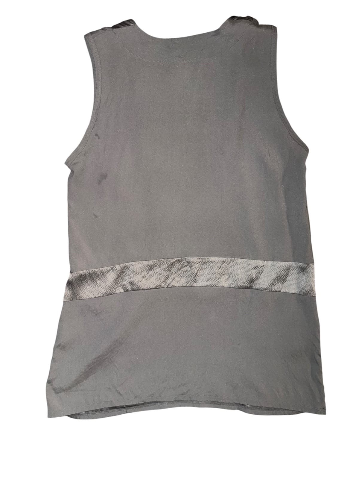 Brunello Cucinelli V-Neck Panel Top Sz M Luxury Designer - Thumbnail 2