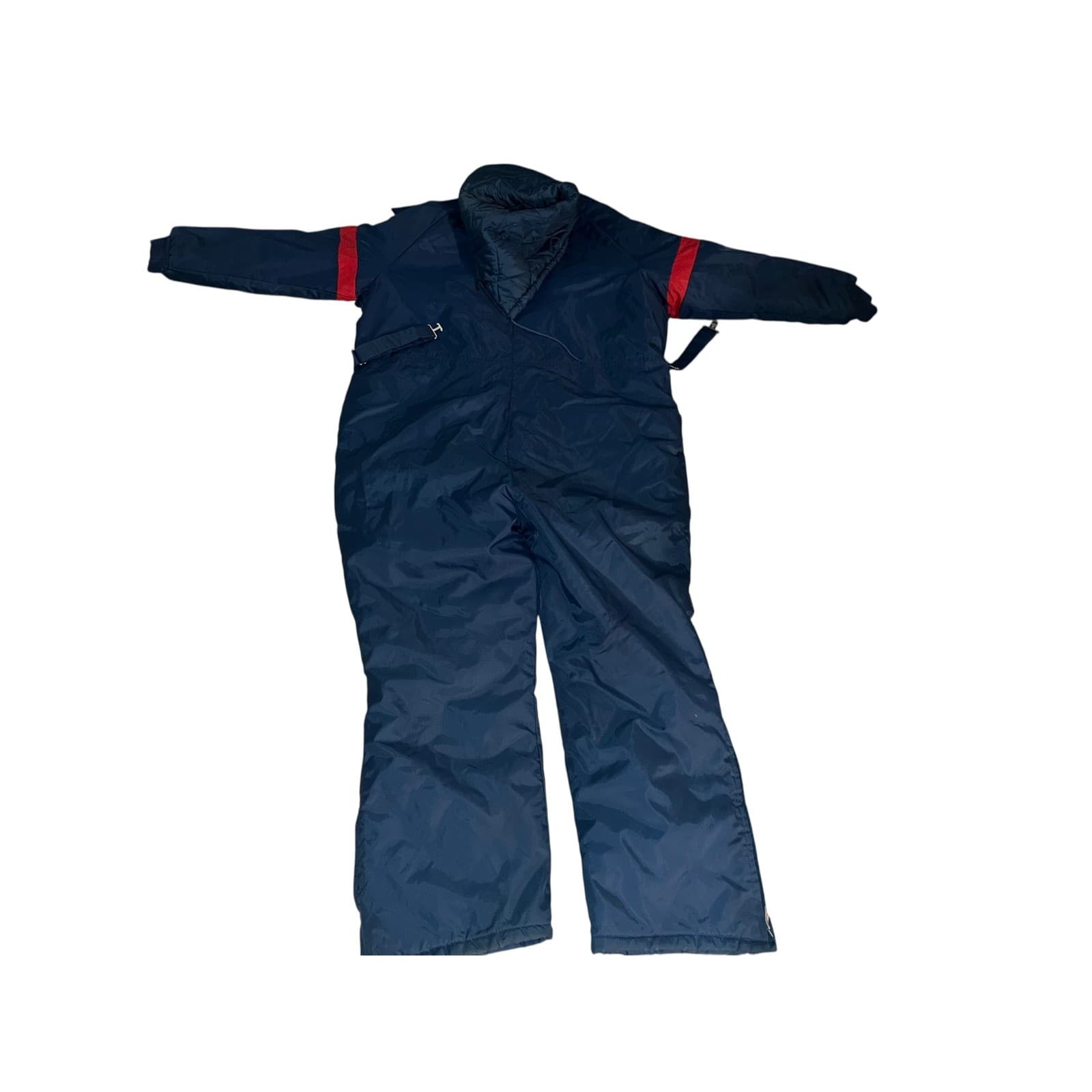 Vintage Sears Ski Snowsuit Mens XL Hooded Coveralls 80s Retro Nylon Workwear - Thumbnail 3