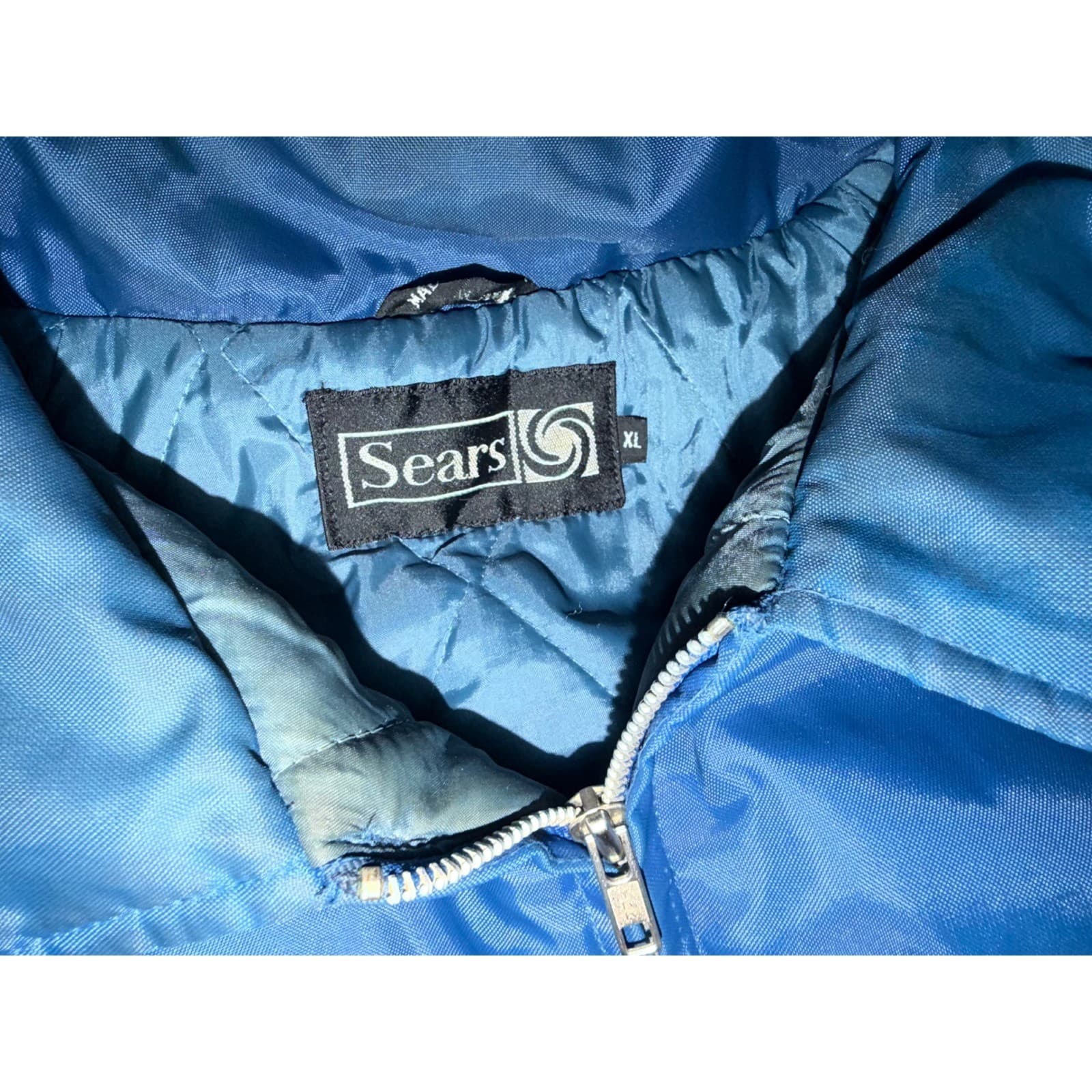 Vintage Sears Ski Snowsuit Mens XL Hooded Coveralls 80s Retro Nylon Workwear - Thumbnail 9
