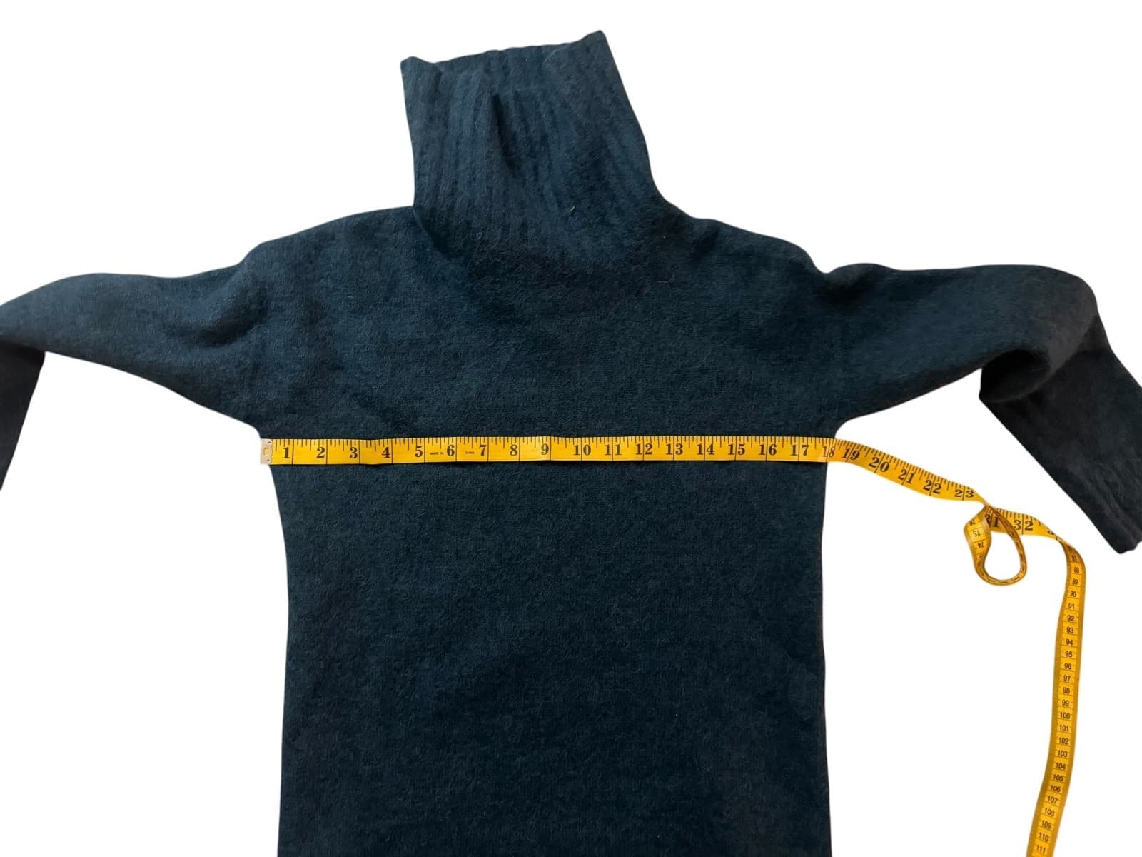 Peruvian Connection Blue Wool Turtleneck Sz S Luxury Knit - Thumbnail 7