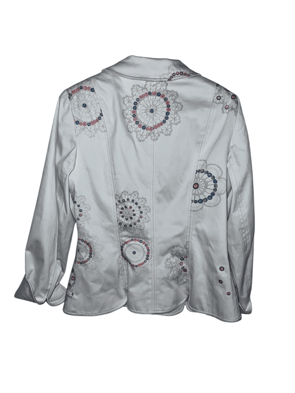 Kay Unger New York white blazer size 8 Avant Garde Secretary Office Siren - Thumbnail 2